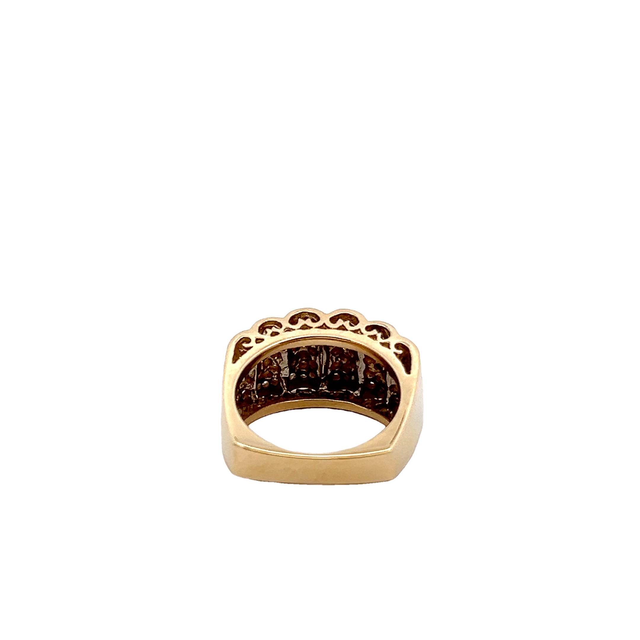 14k Yellow Gold Diamond Fashion Ring