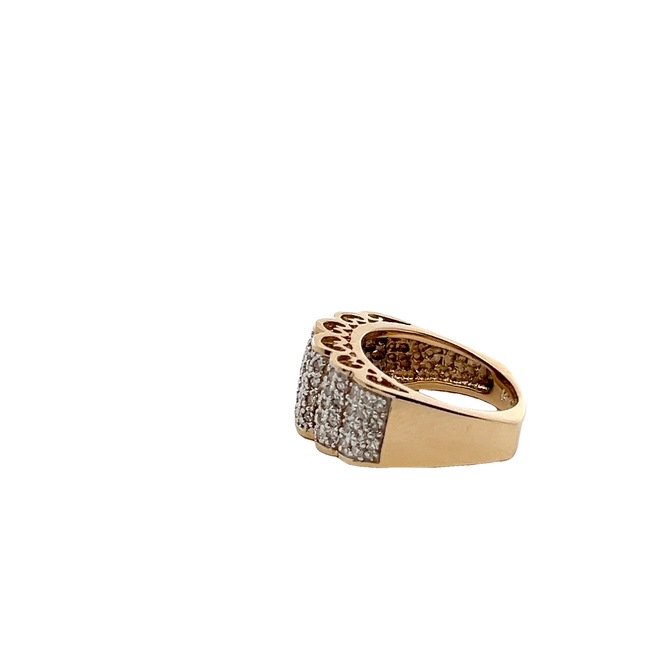 14k Yellow Gold Diamond Fashion Ring