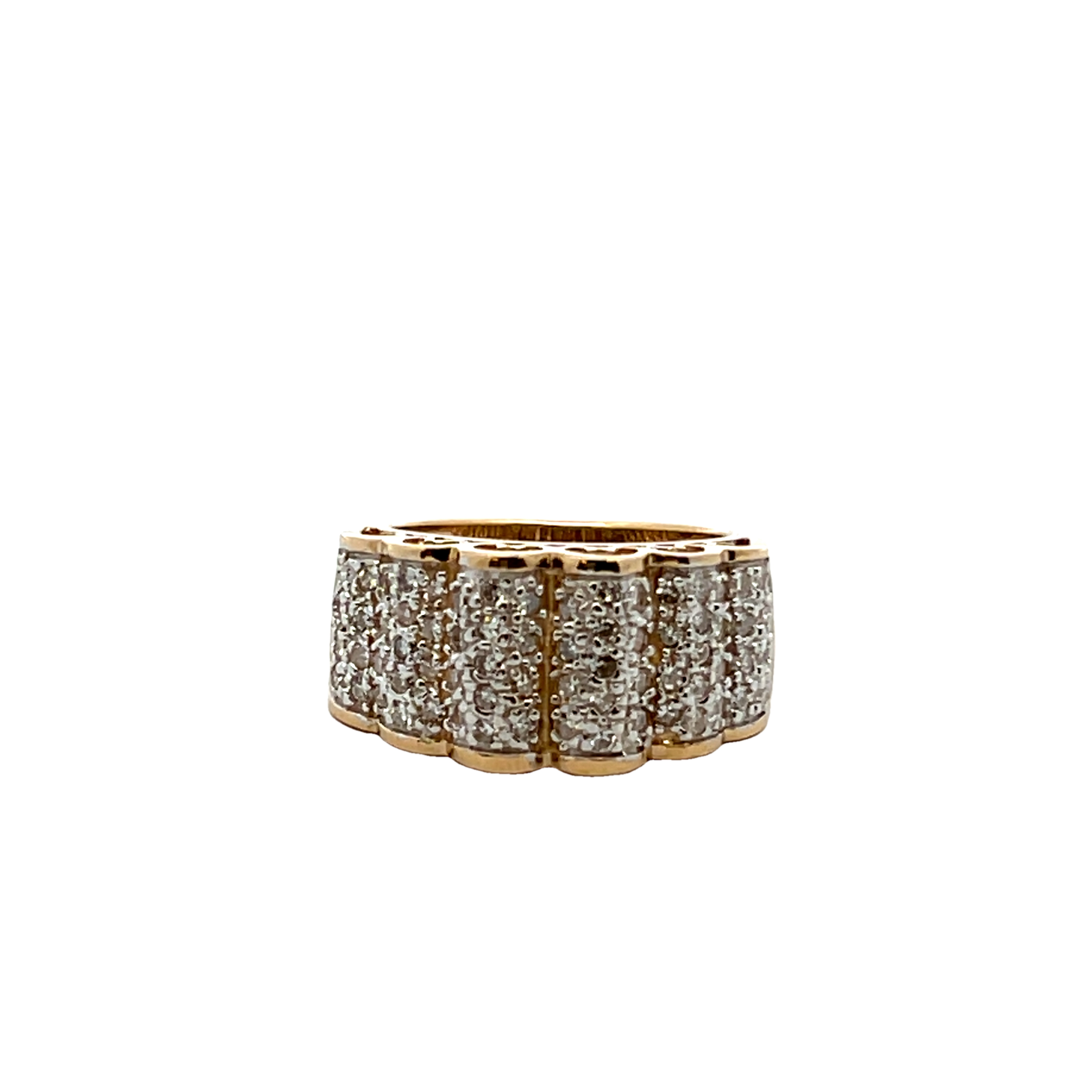 14k Yellow Gold Diamond Fashion Ring