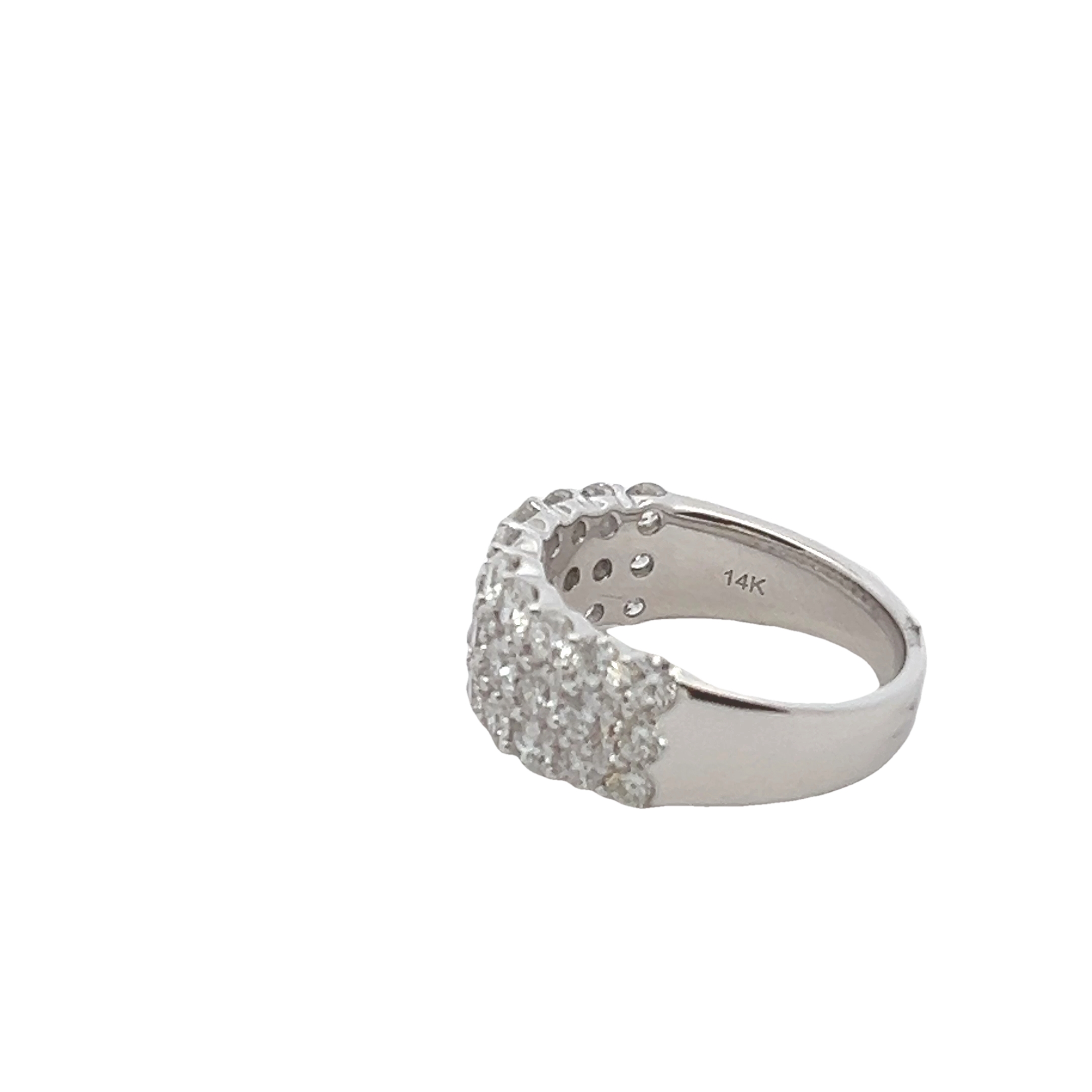 14k White Gold Diamond Fashion Ring