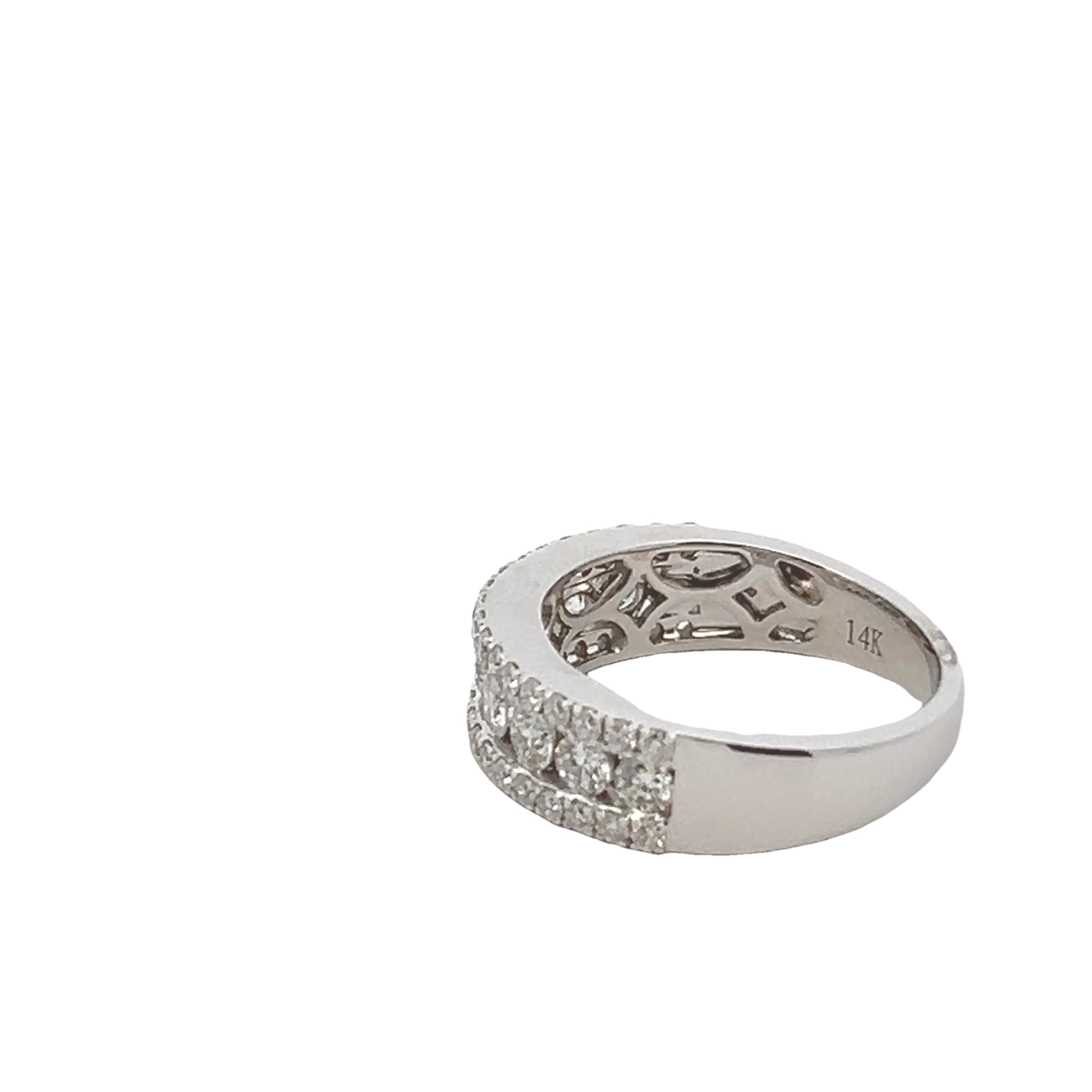 14k White Gold Diamond Fashion Ring