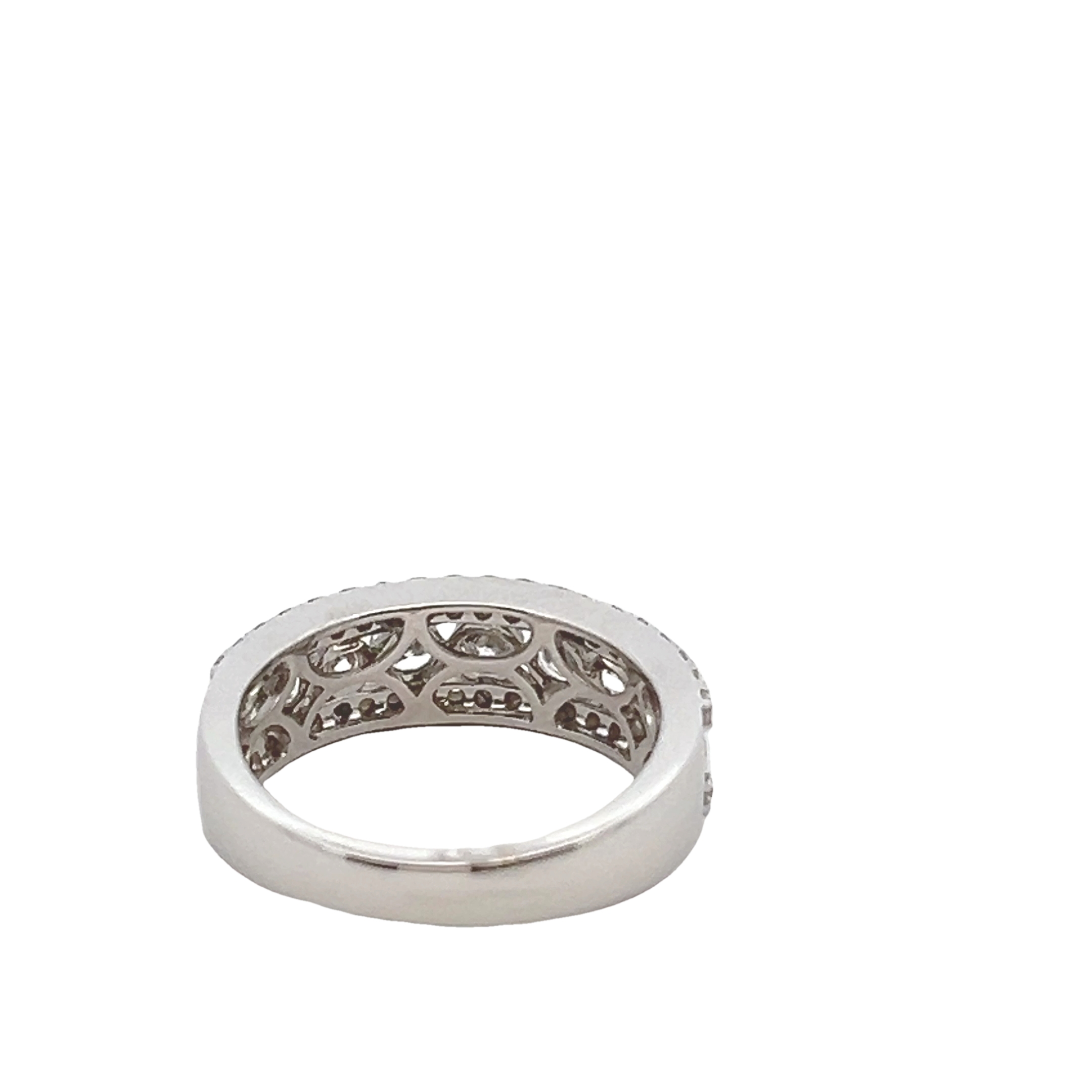 14k White Gold Diamond Fashion Ring