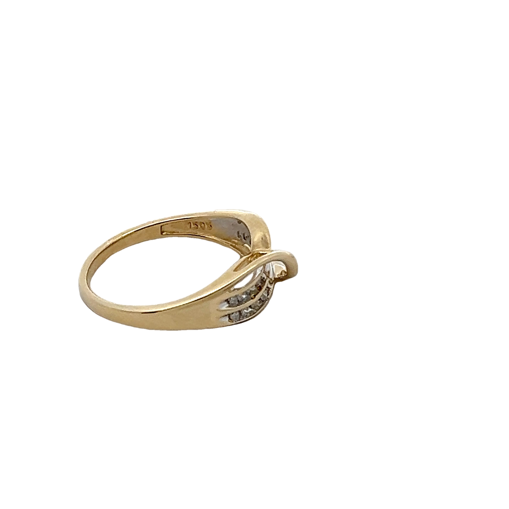 14k Yellow Gold Diamond Fashion Ring