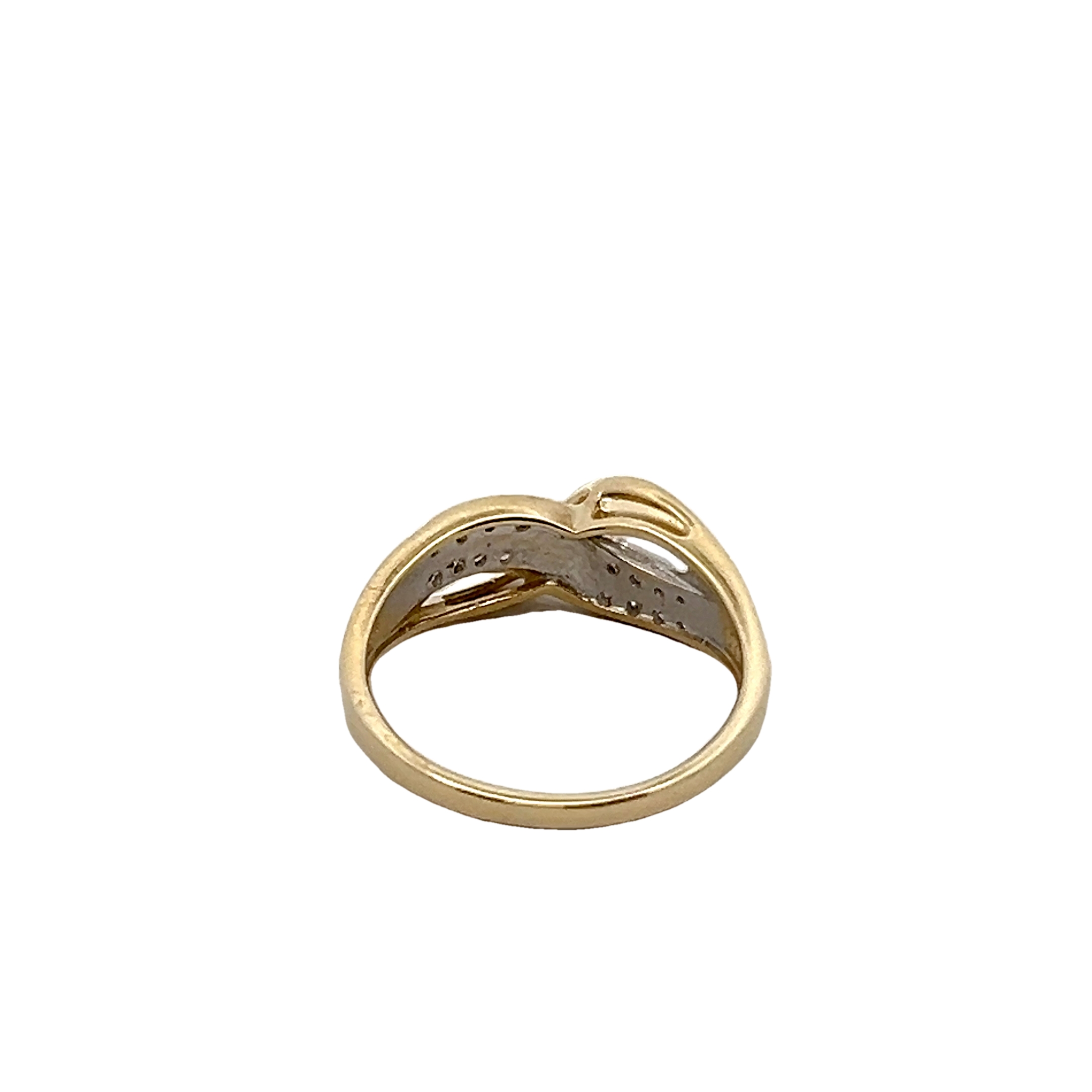 14k Yellow Gold Diamond Fashion Ring