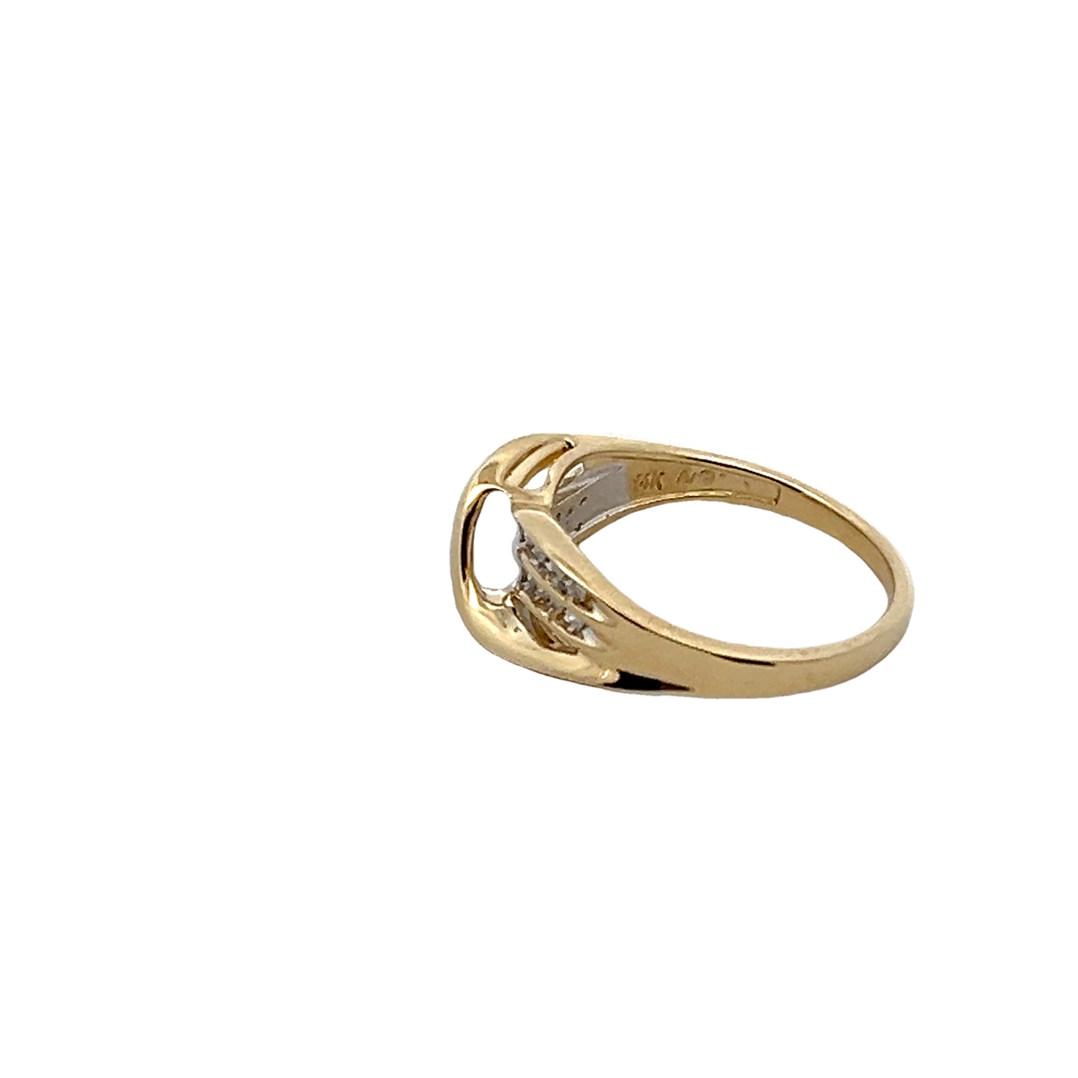 14k Yellow Gold Diamond Fashion Ring