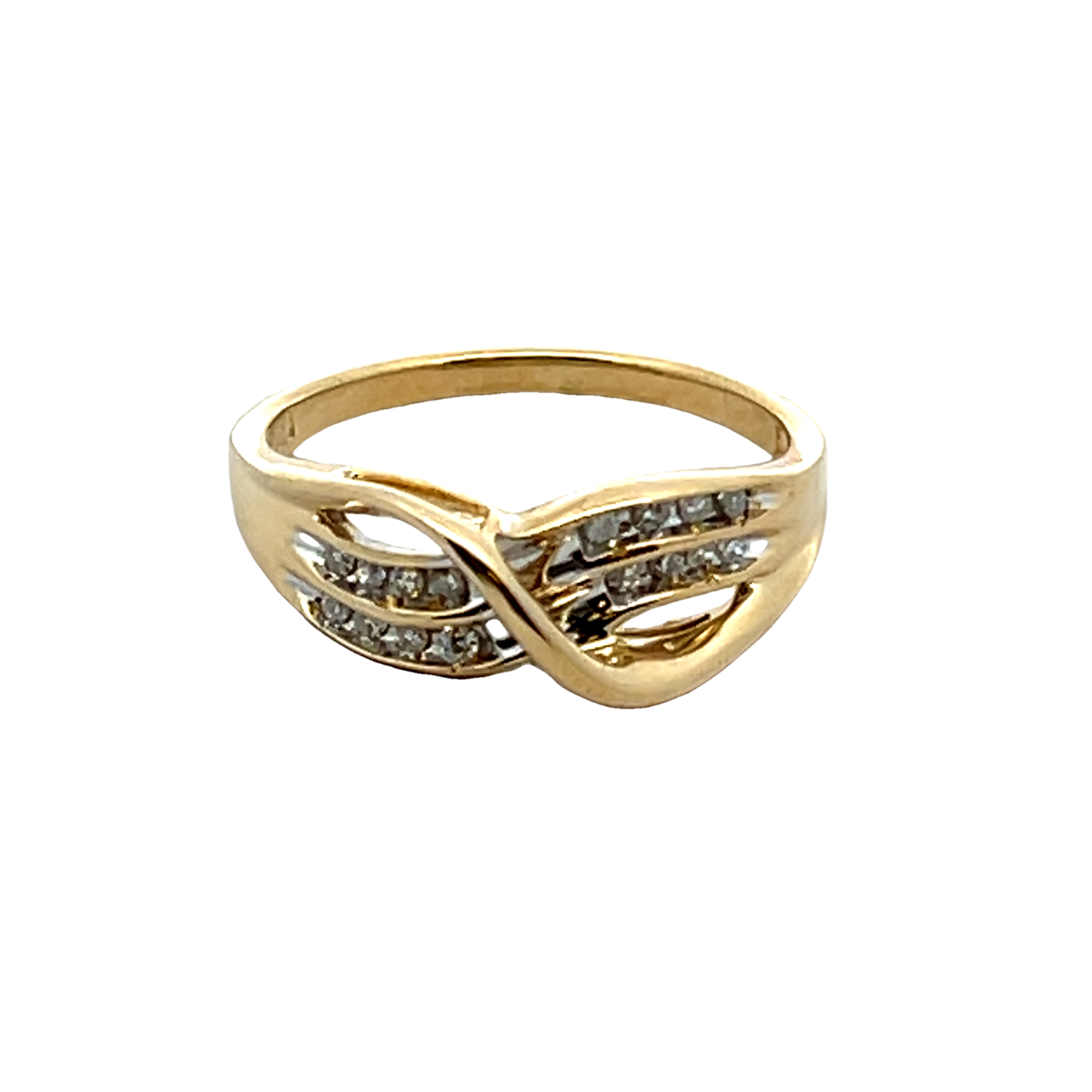 14k Yellow Gold Diamond Fashion Ring