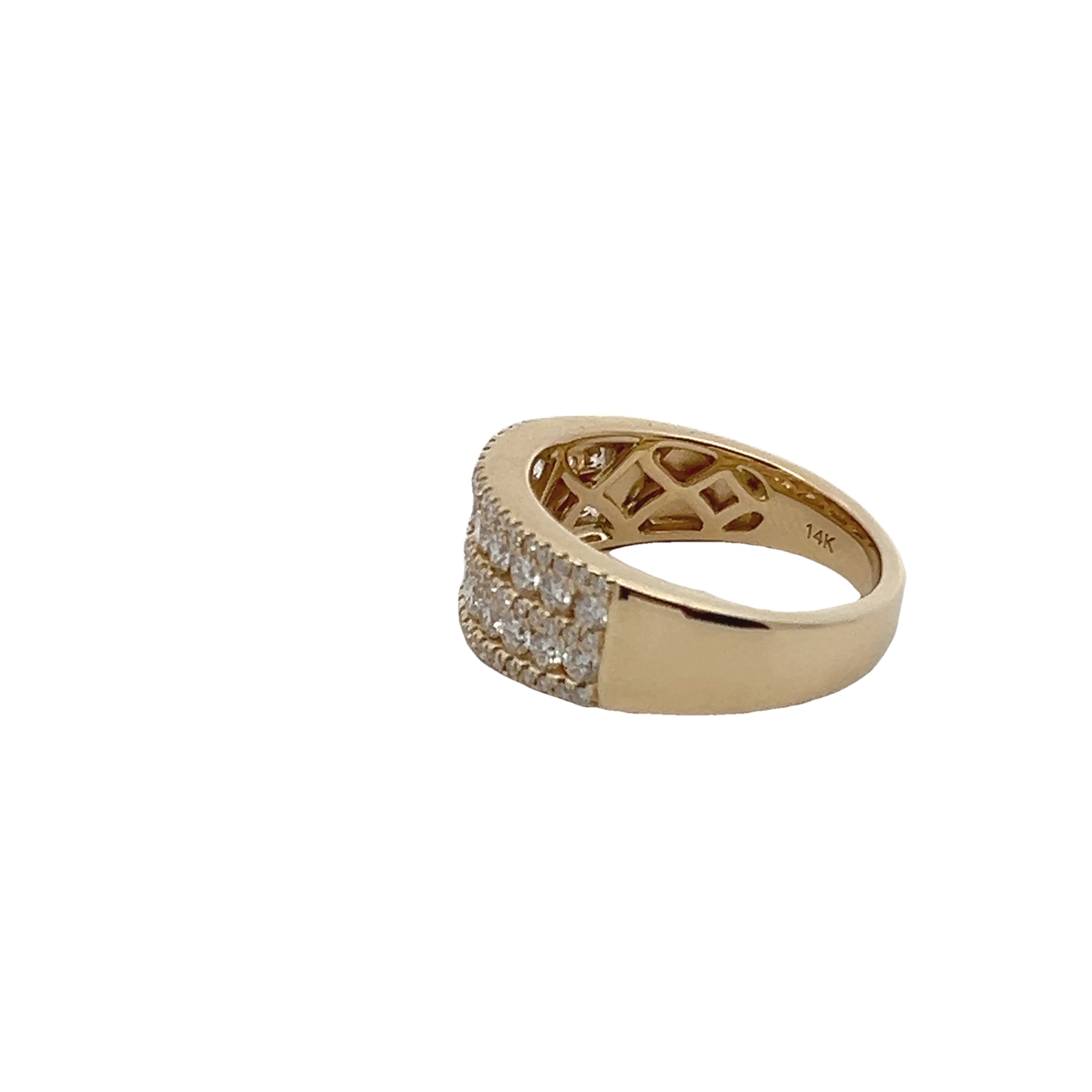 14k Yellow Gold Diamond Fashion Ring