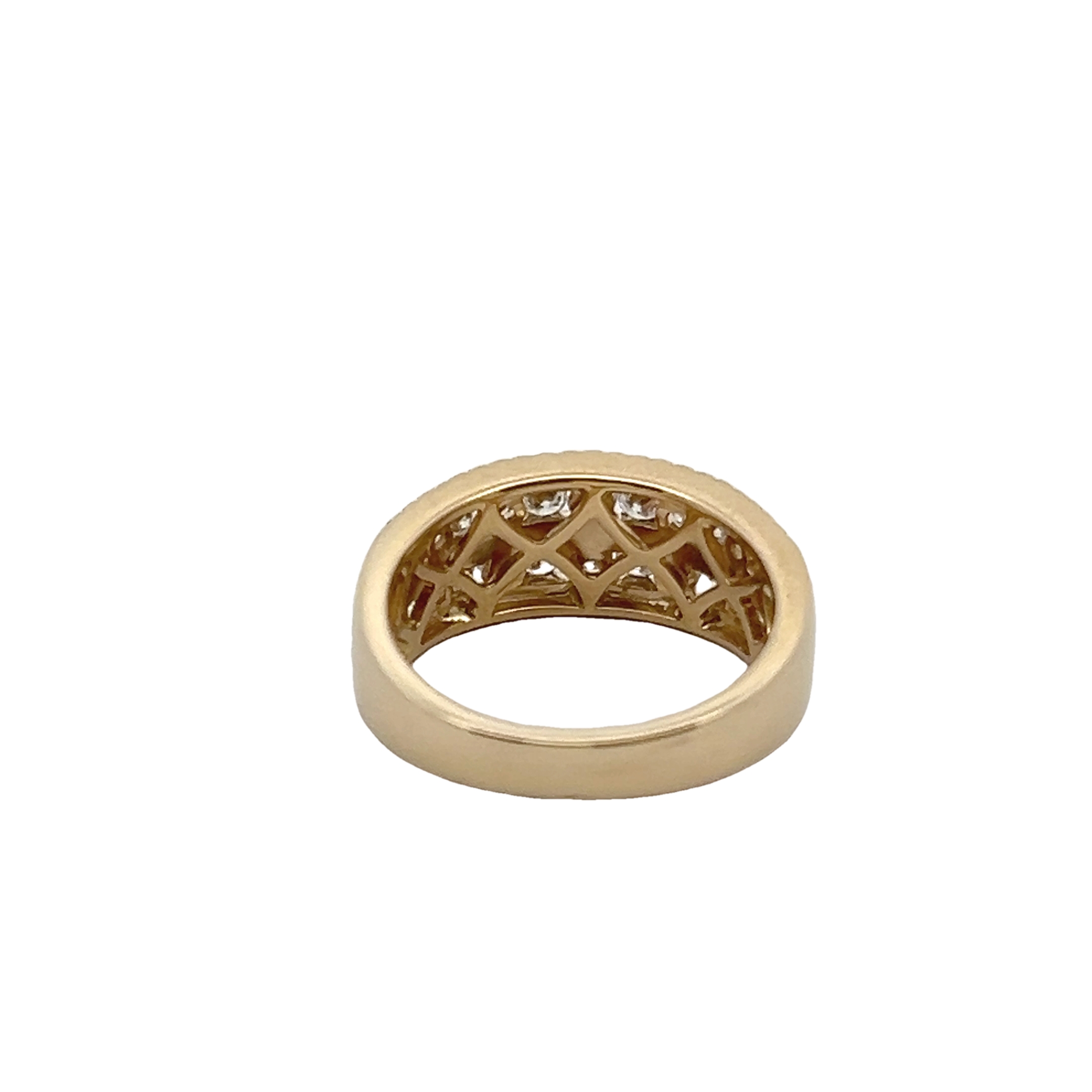 14k Yellow Gold Diamond Fashion Ring