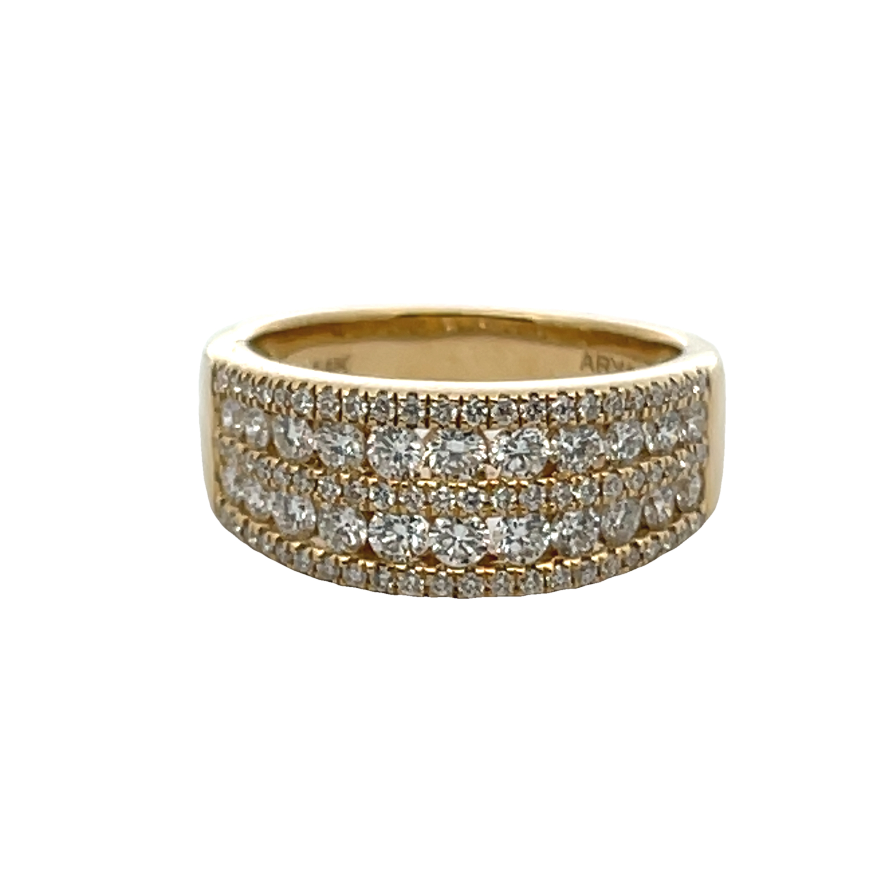 14k Yellow Gold Diamond Fashion Ring