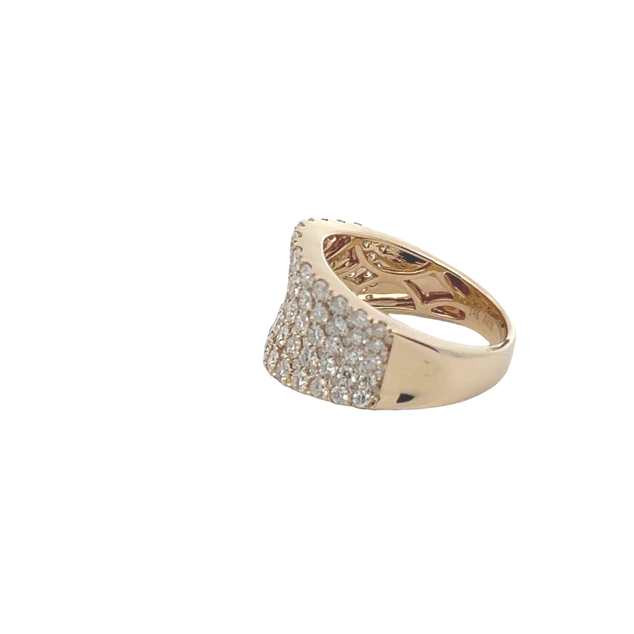 14k Yellow Gold Diamond Fashion Ring