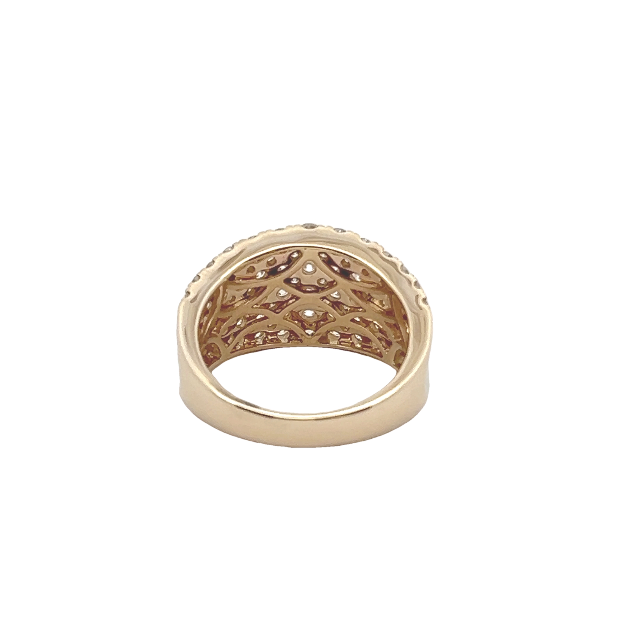 14k Yellow Gold Diamond Fashion Ring