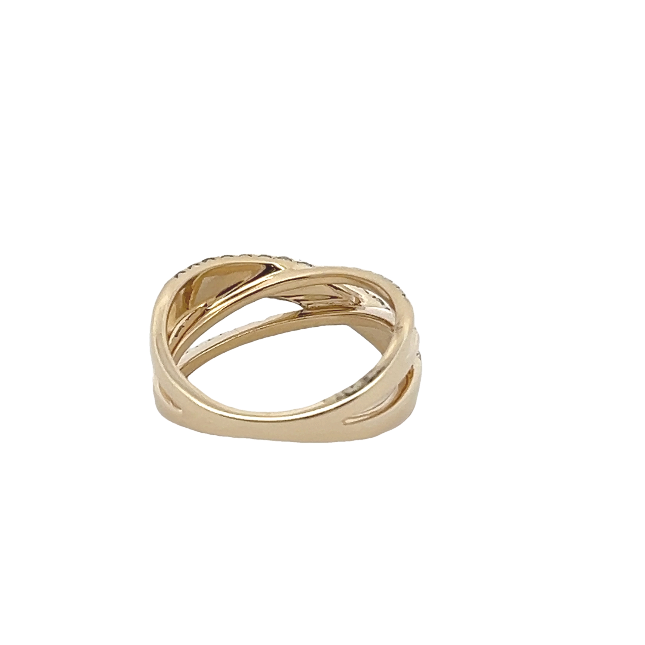 14k Yellow Gold Diamond Wrap Fashion Ring