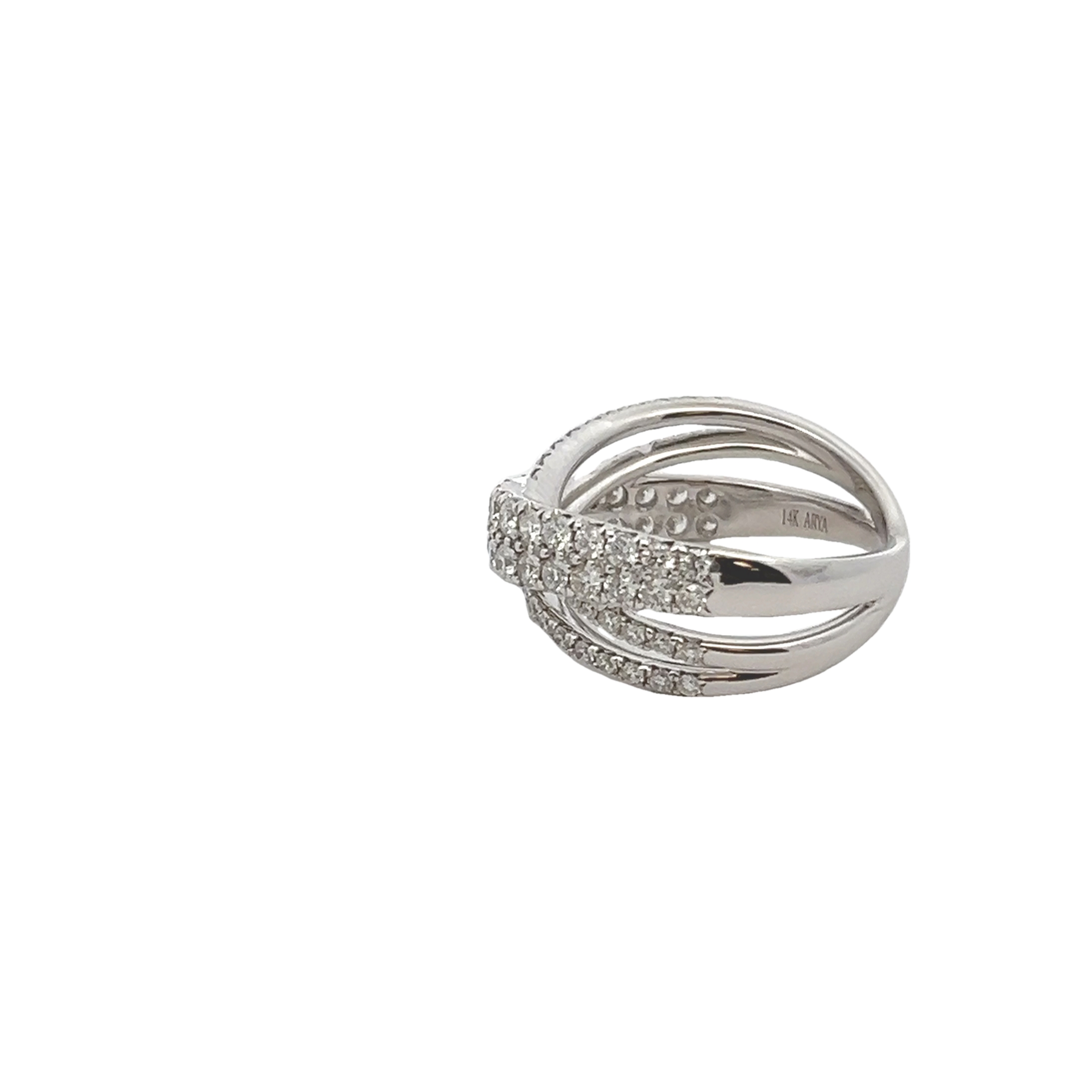 14k White Gold Diamond Fashion Ring