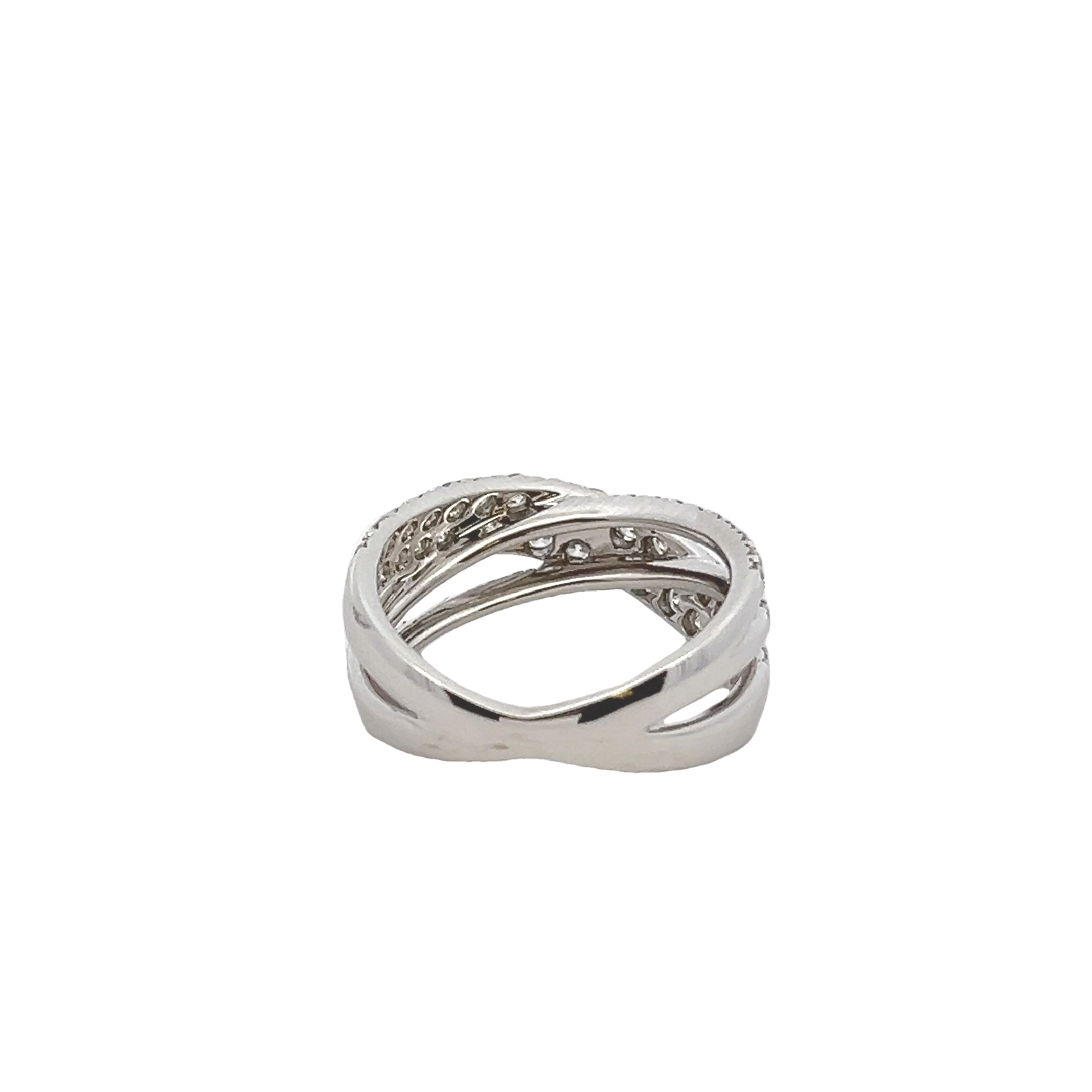 14k White Gold Diamond Fashion Ring