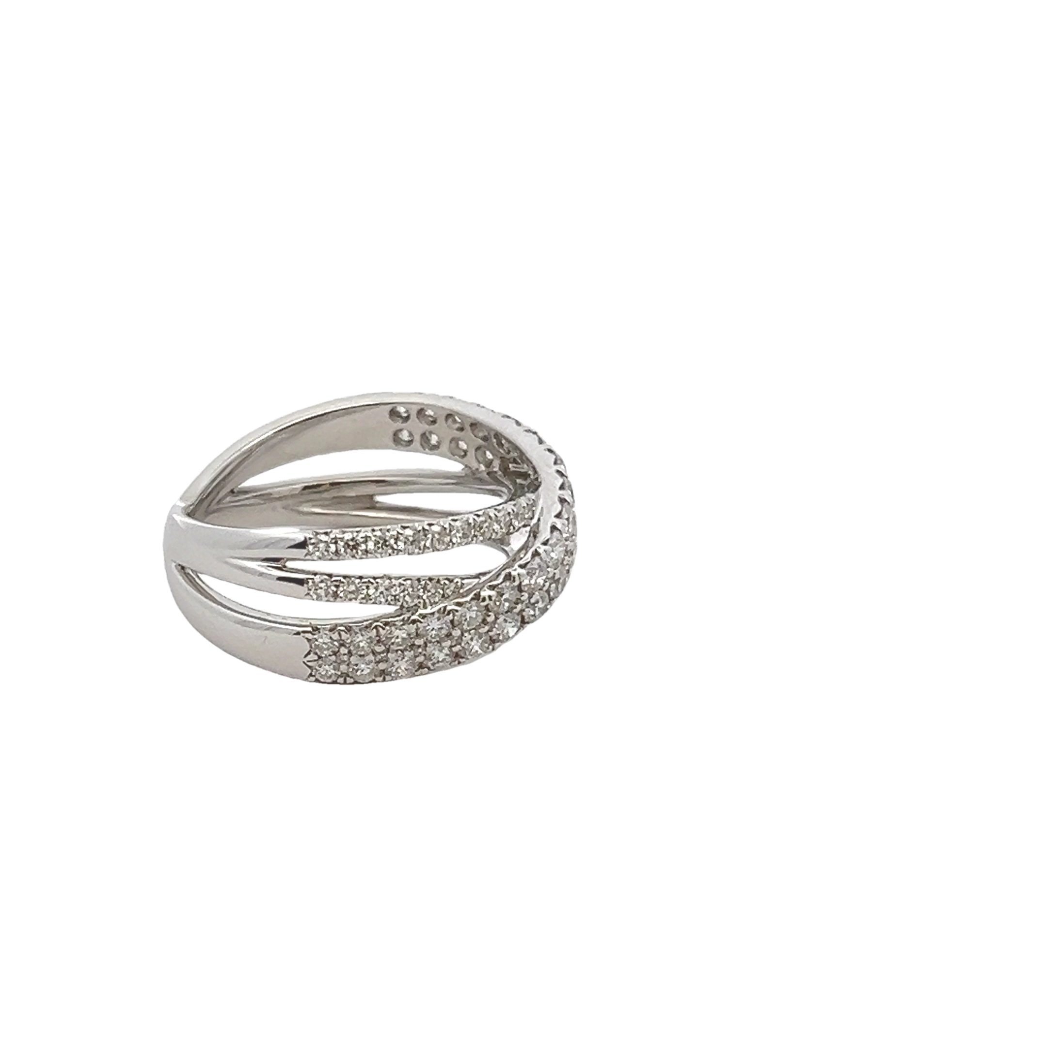 14k White Gold Diamond Fashion Ring