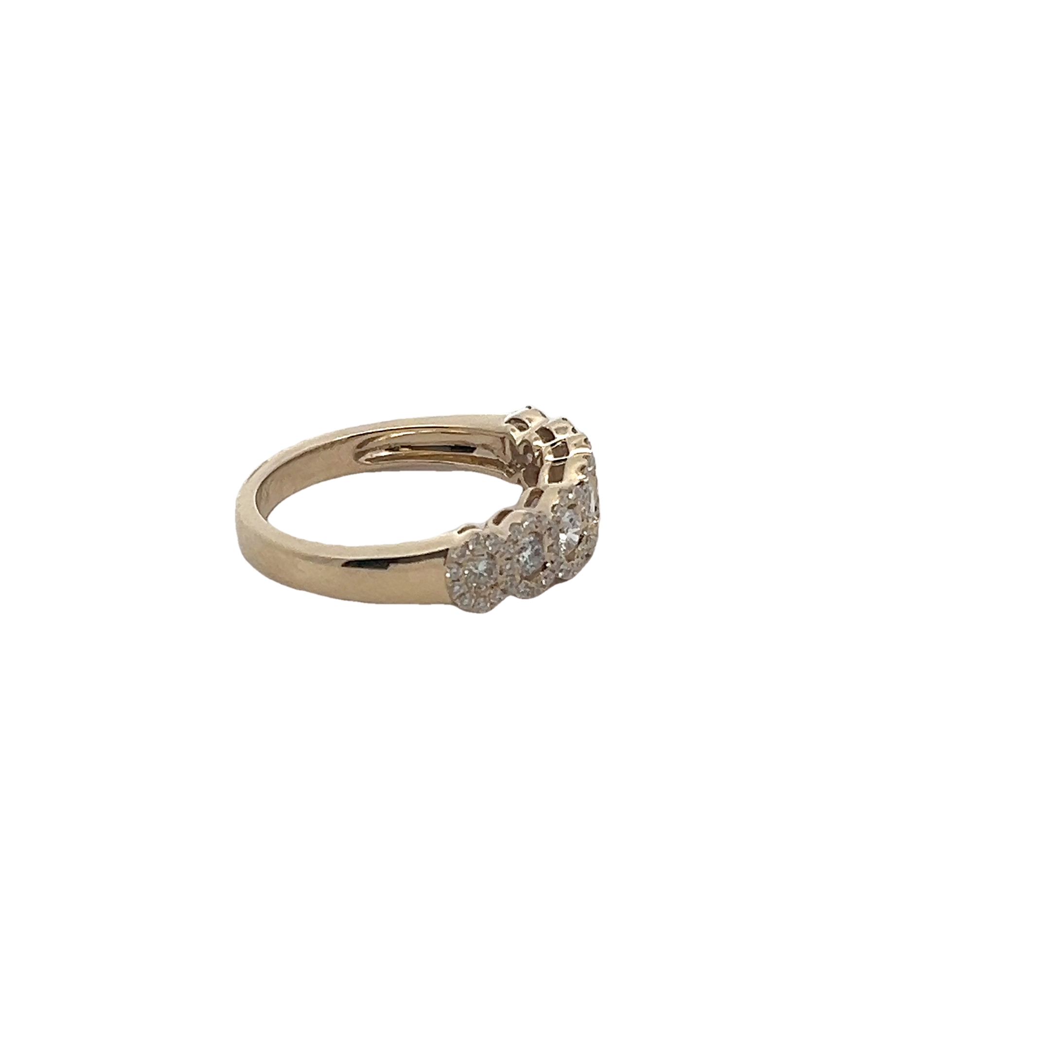 14k Yellow Gold Diamond Fashion Ring