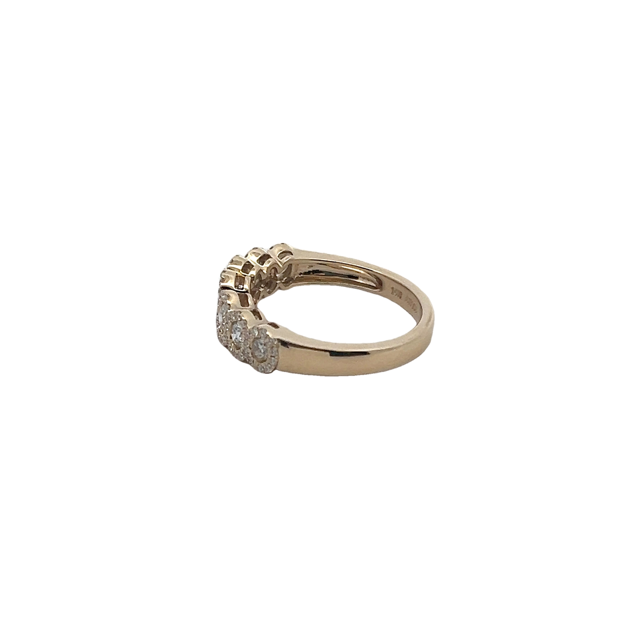 14k Yellow Gold Diamond Fashion Ring