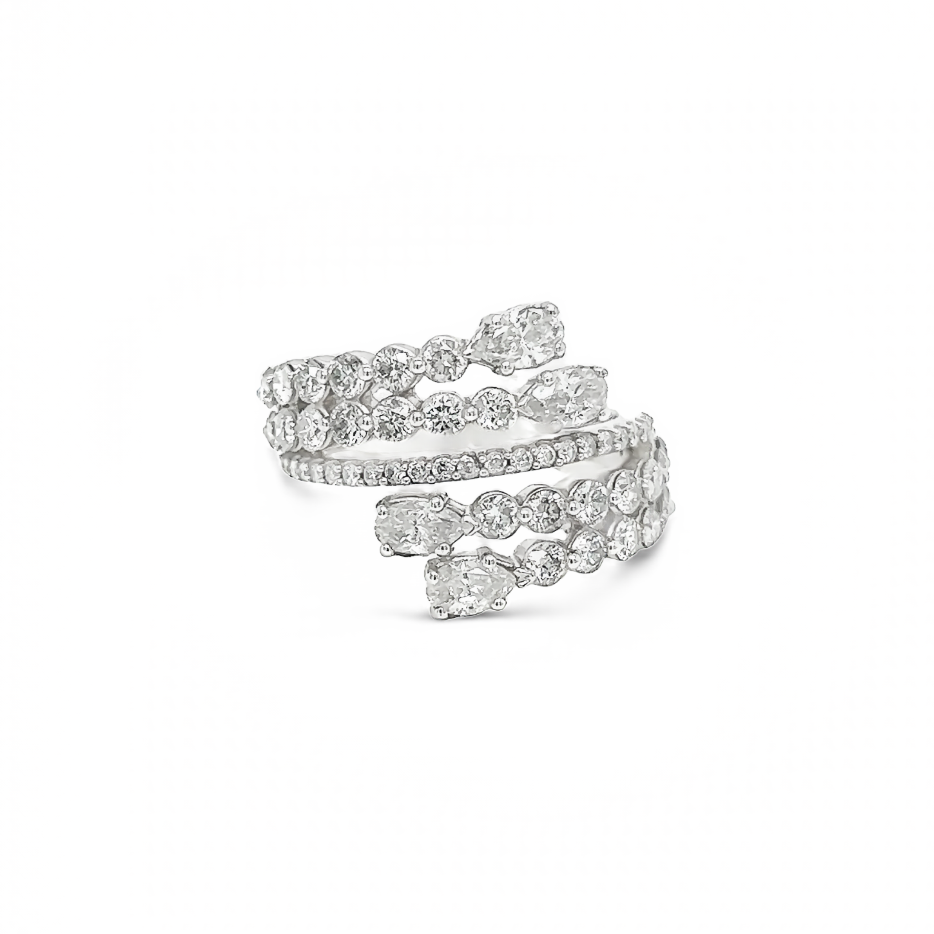 14k White Gold Diamond Fashion Ring