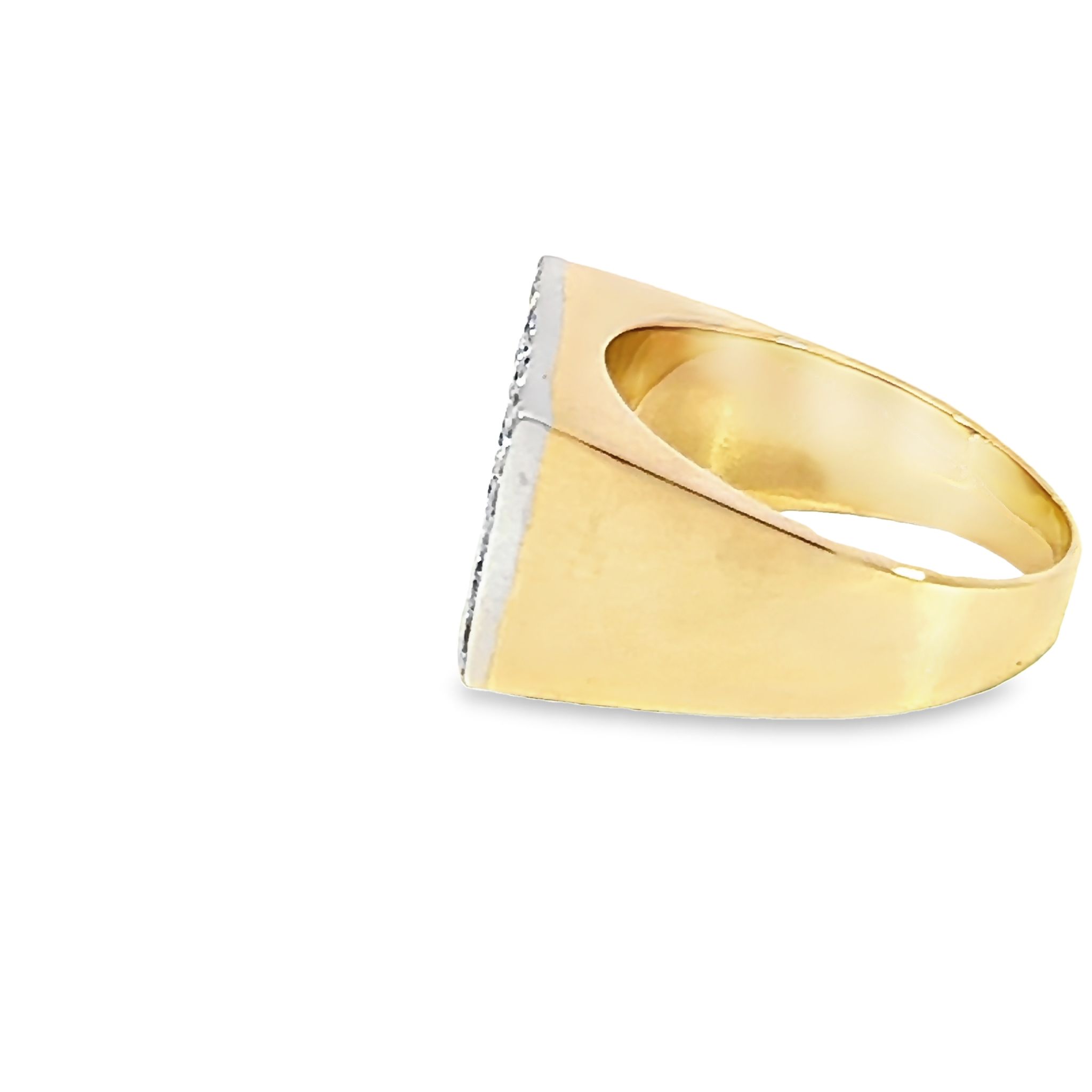 14k Yellow Gold Diamond Men's Ring