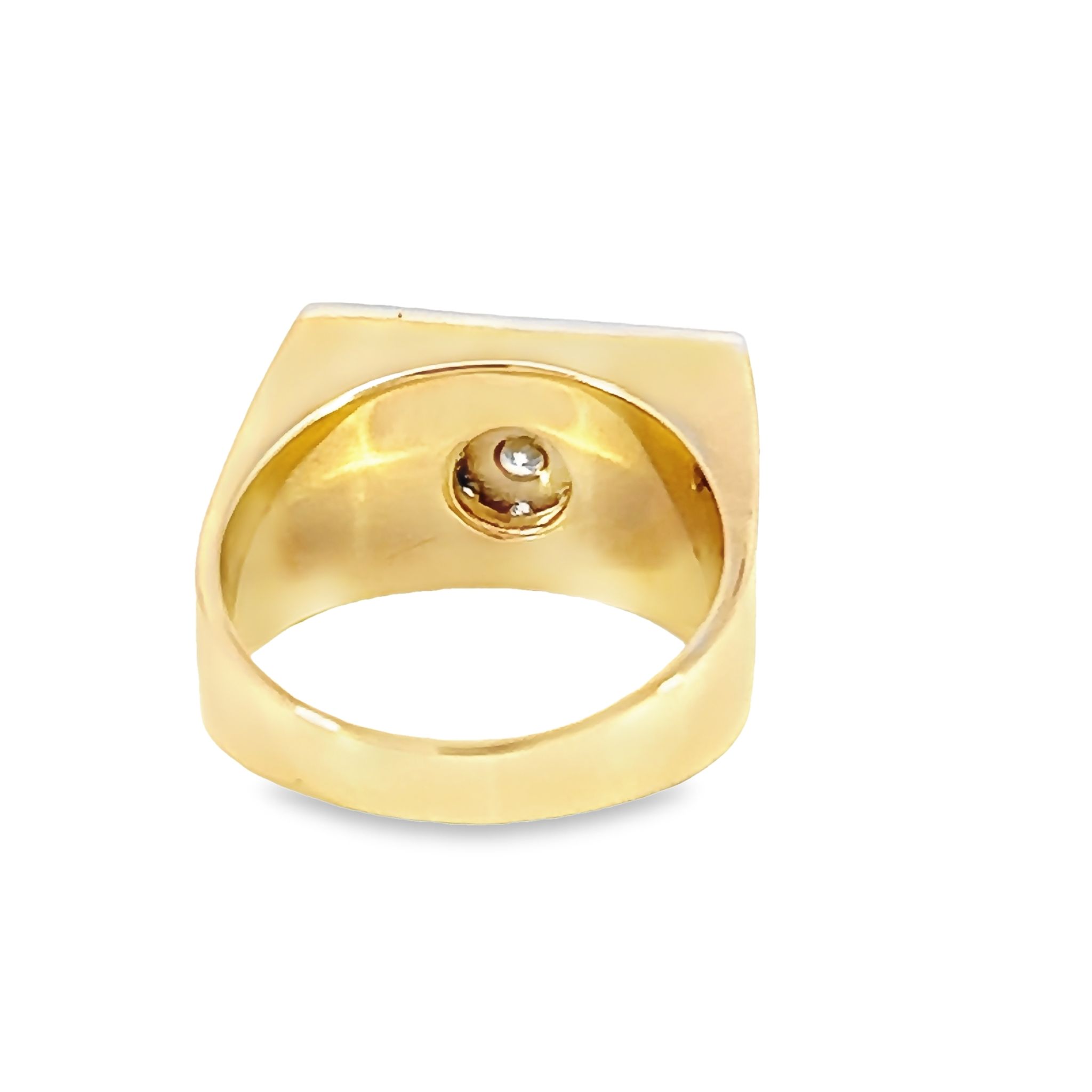 14k Yellow Gold Diamond Men's Ring