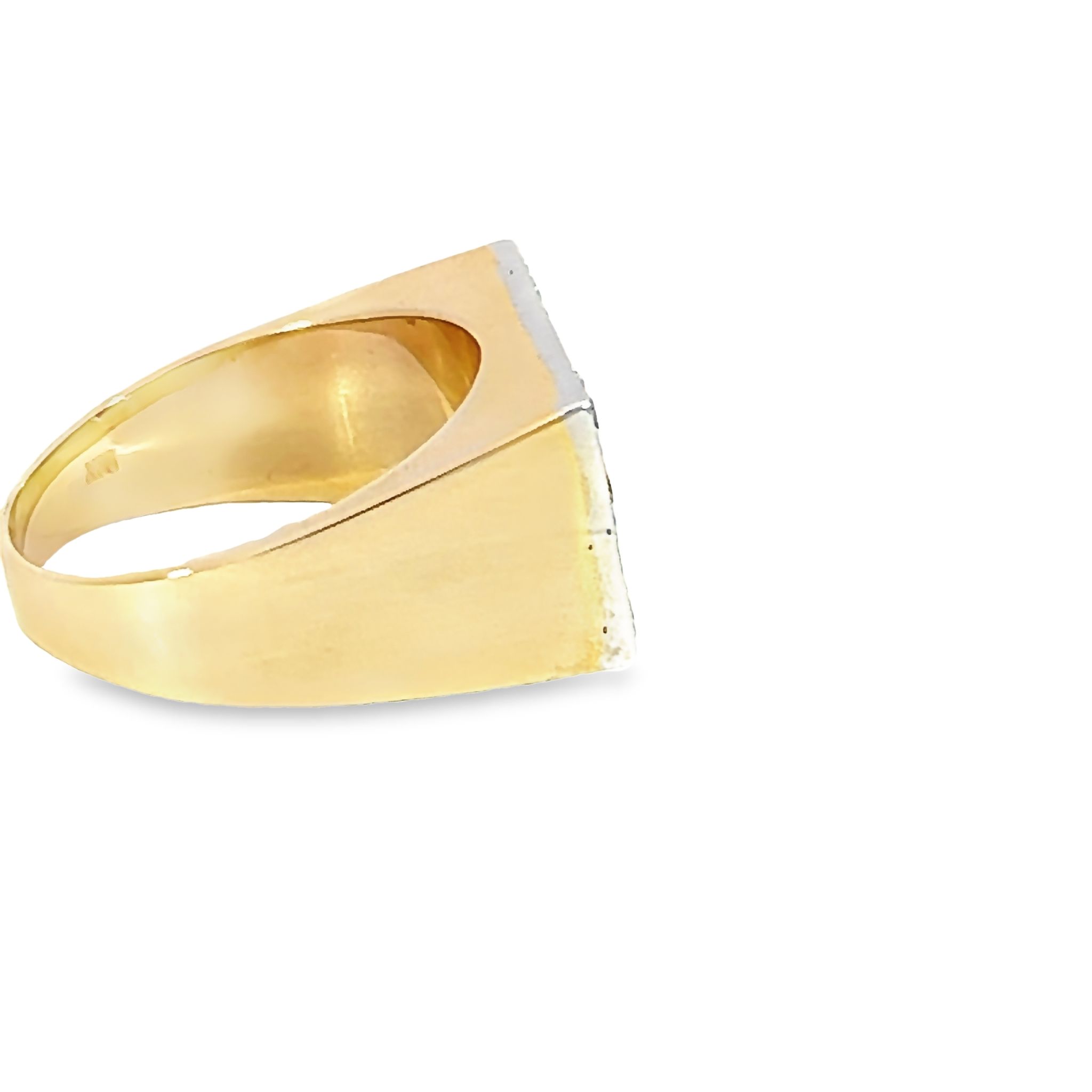 14k Yellow Gold Diamond Men's Ring