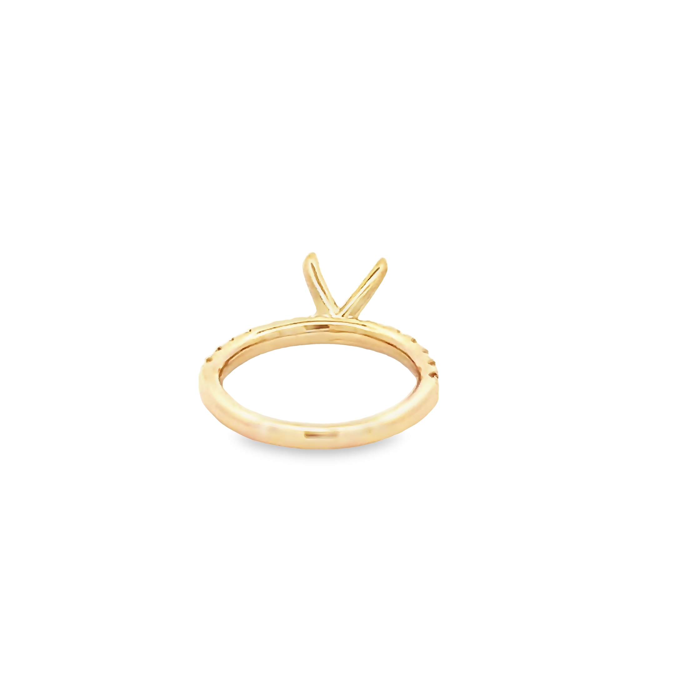 14k Yellow Gold .50tw Diamond Semi-mount Engagement Ring