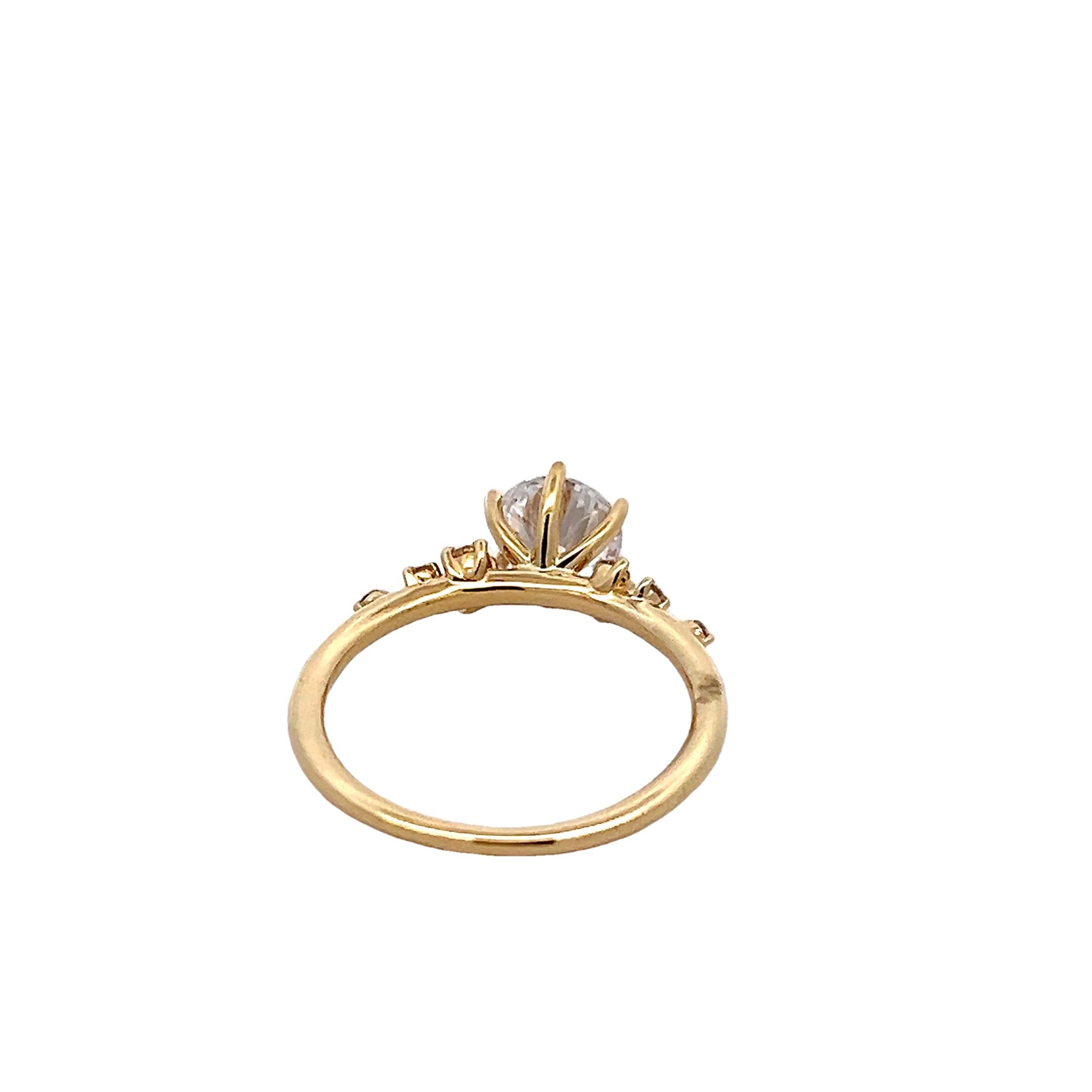 14k Yellow Gold Diamond Engagement Ring