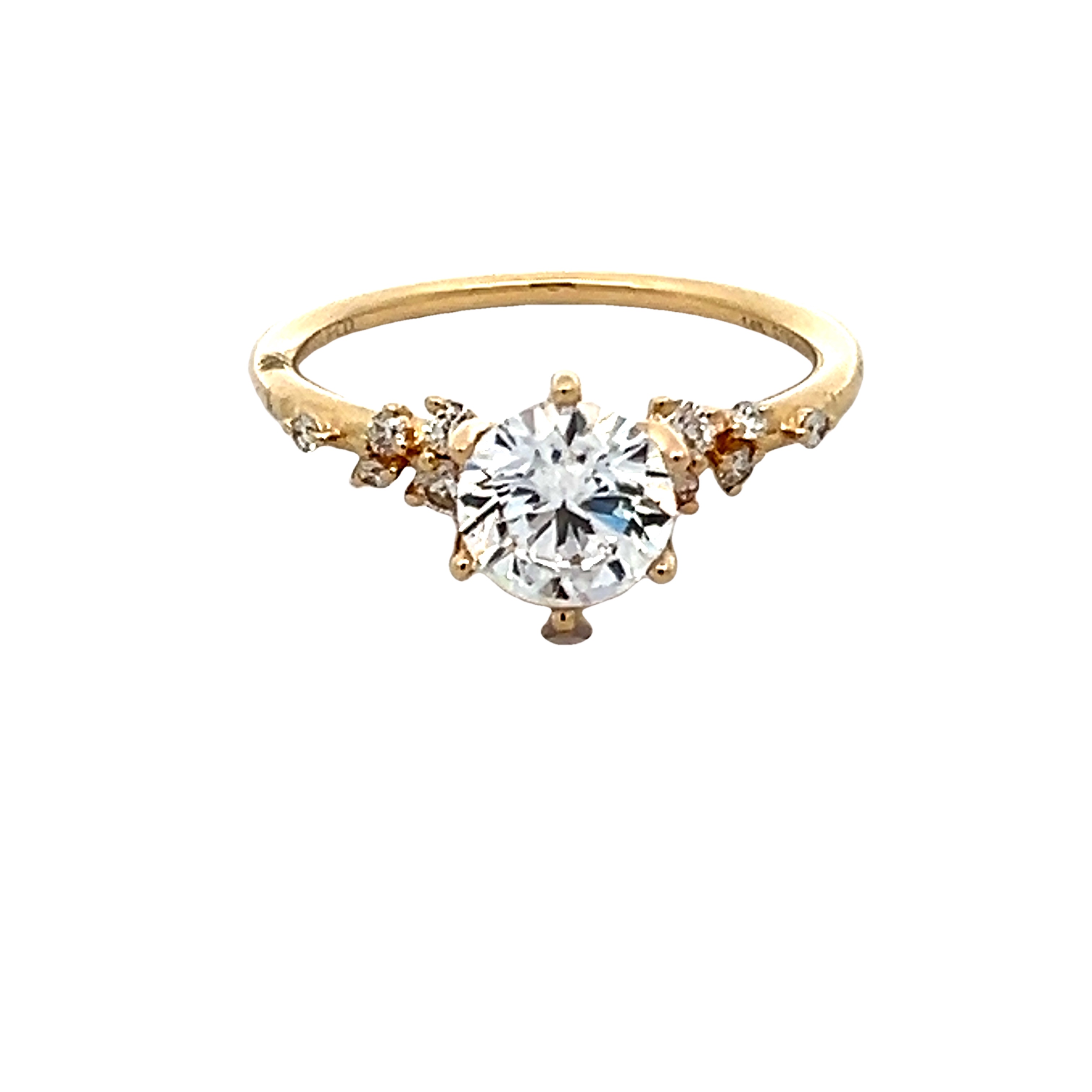 14k Yellow Gold Diamond Engagement Ring