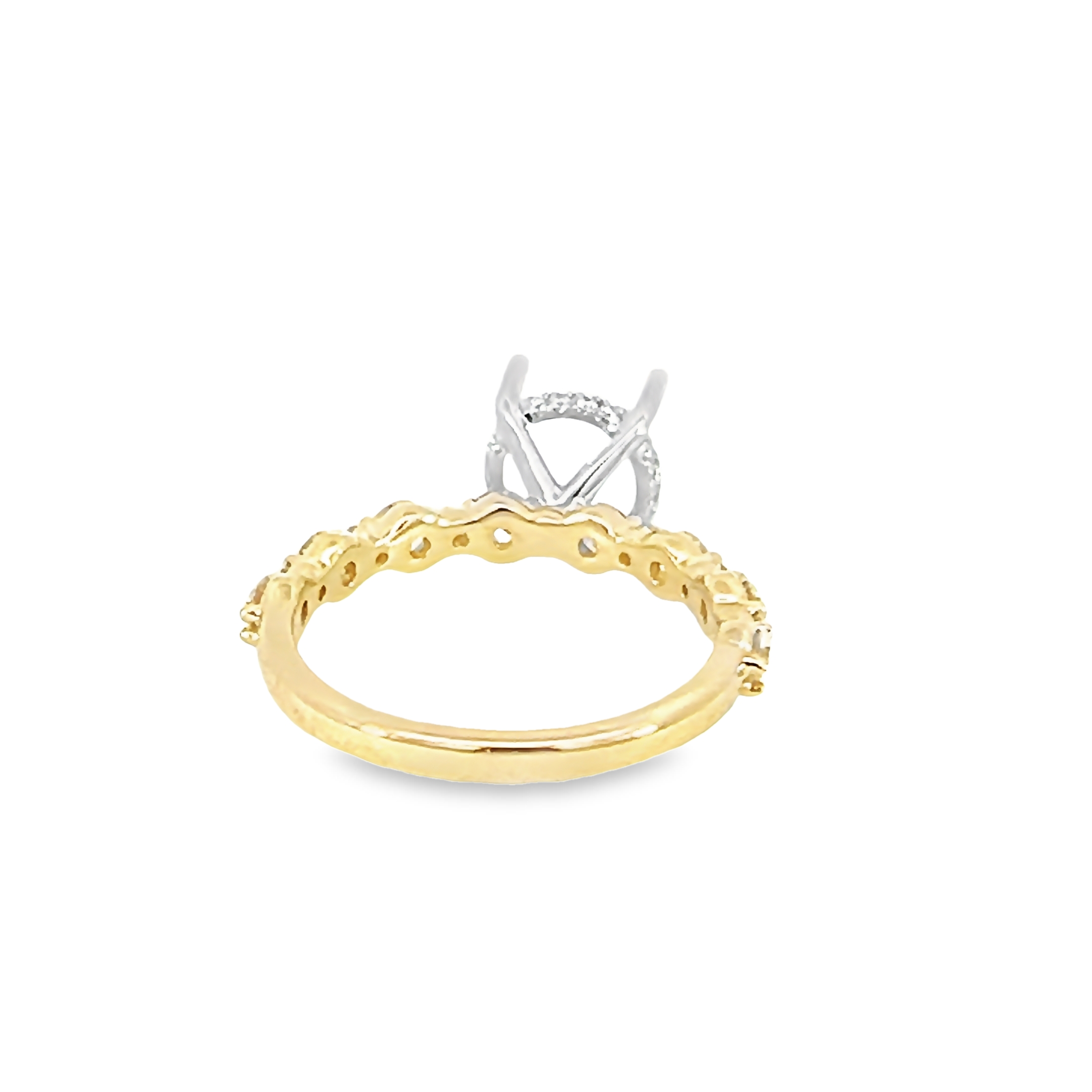 14k Yellow Gold Semi-mount Engagement Ring