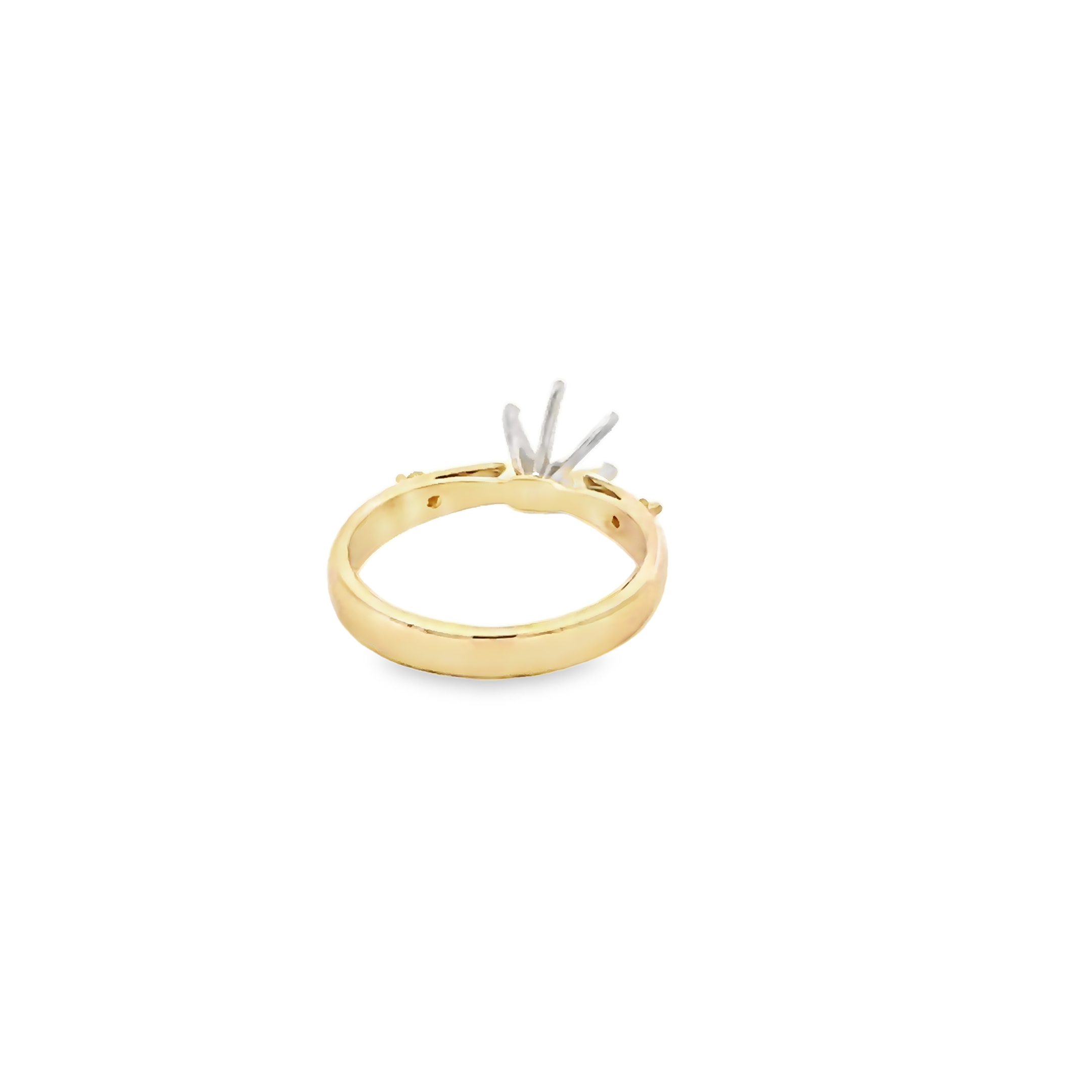 14k Yellow Gold Semi Mount Engagement Setting