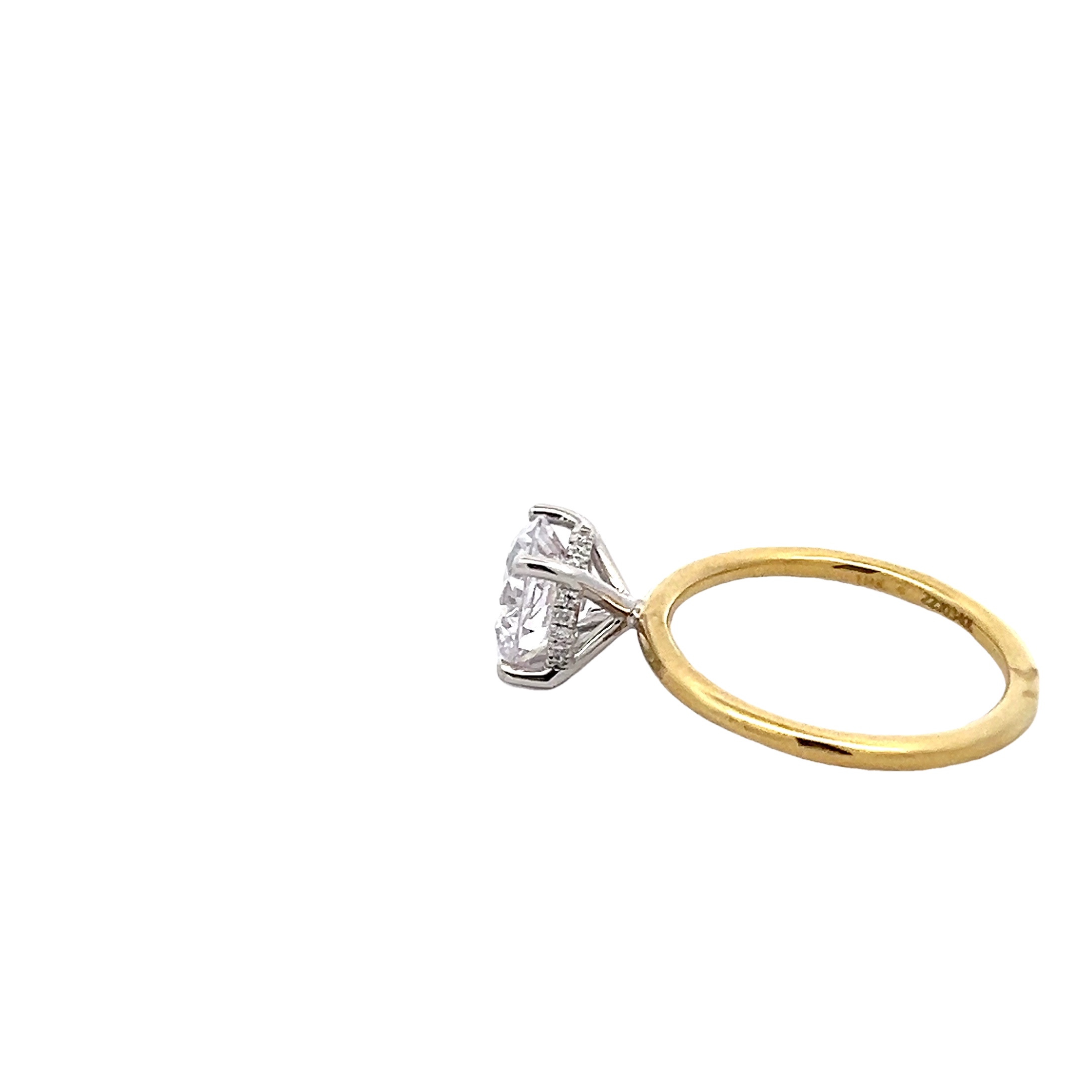 18k Yellow Gold Semi Mount Engagement Ring