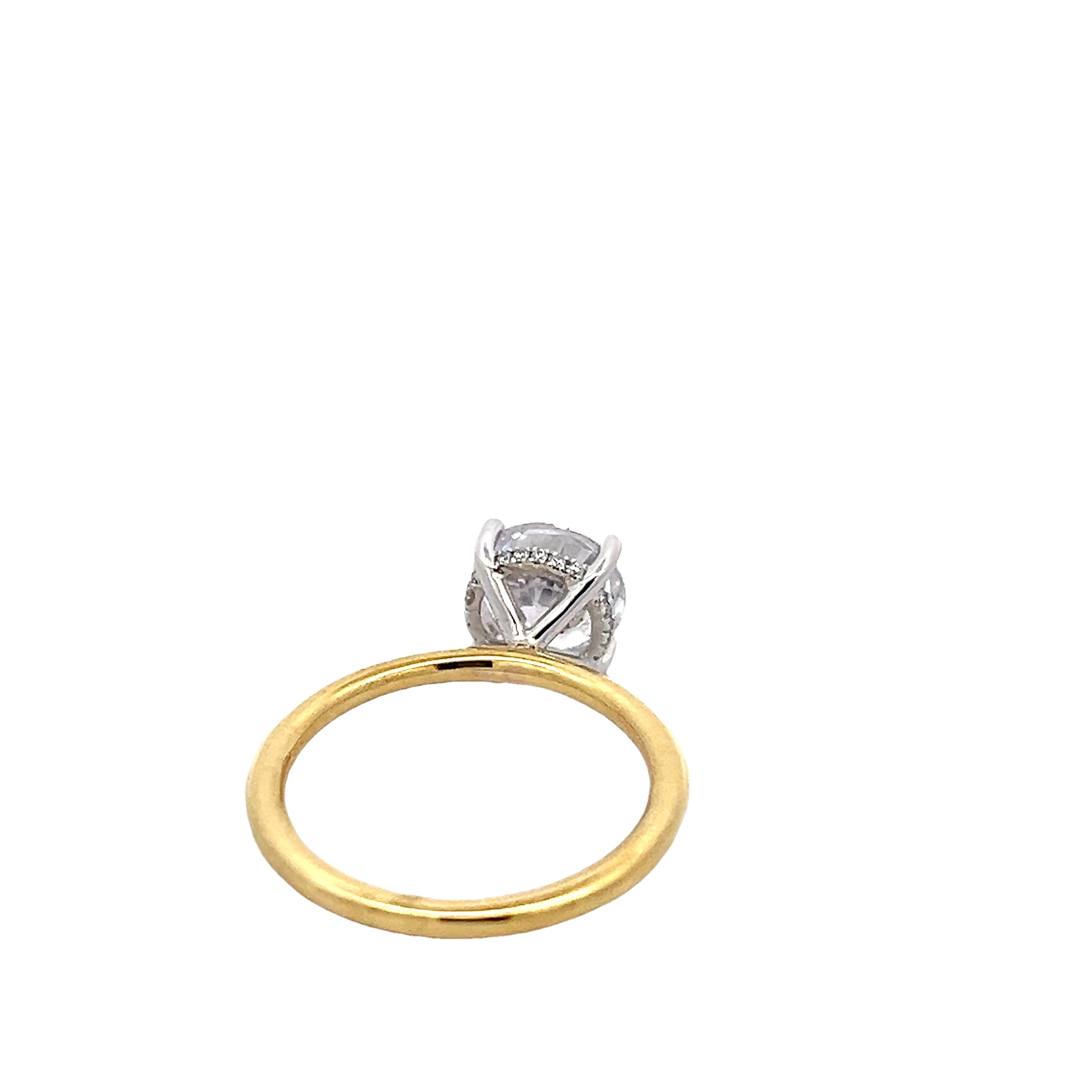 18k Yellow Gold Semi Mount Engagement Ring