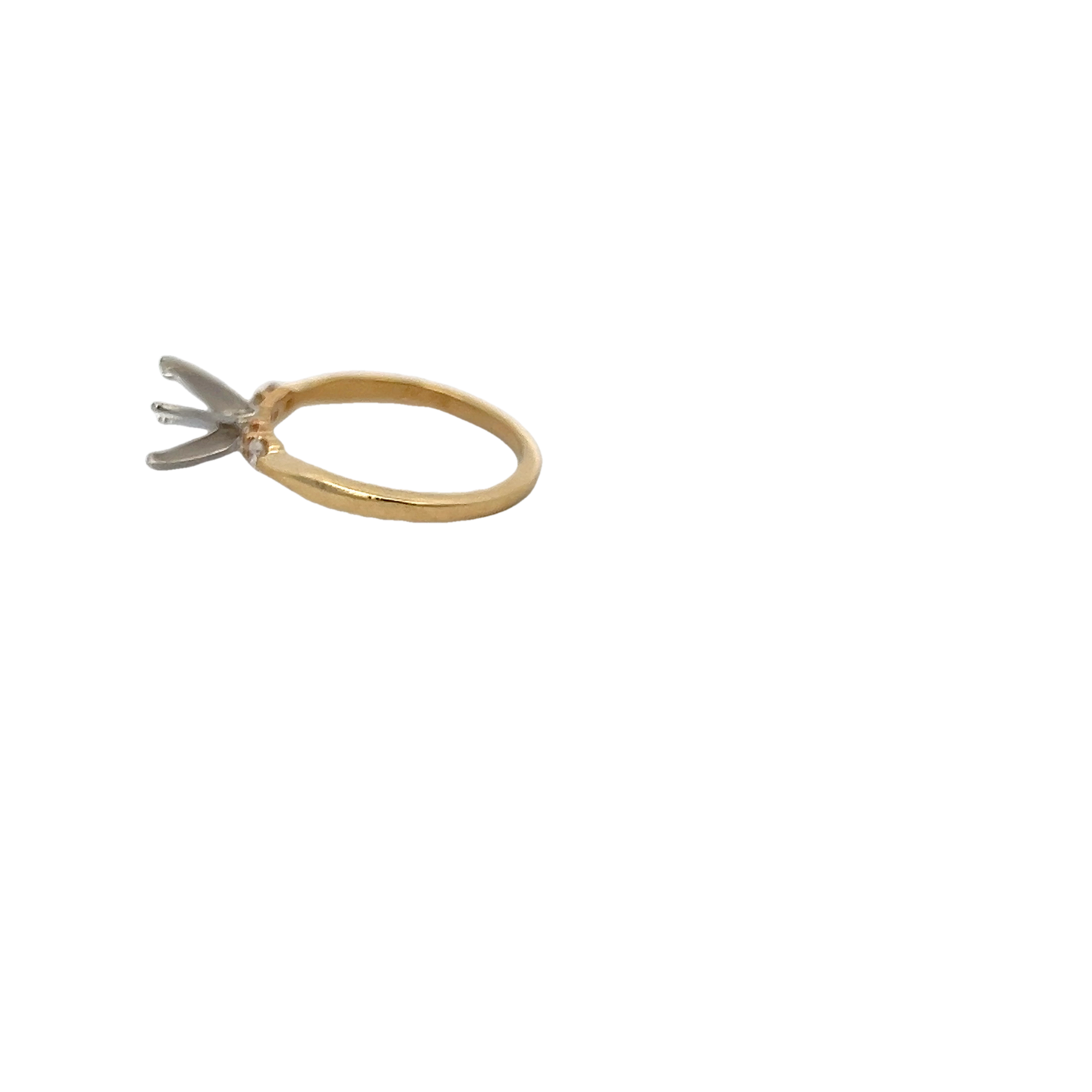 14k Yellow Gold Diamond Semi Mount