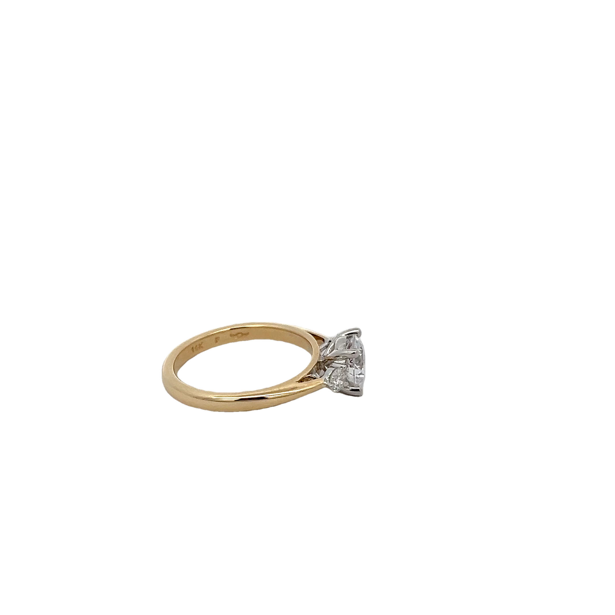 14k Yellow Gold Diamond Semi Mount Ring