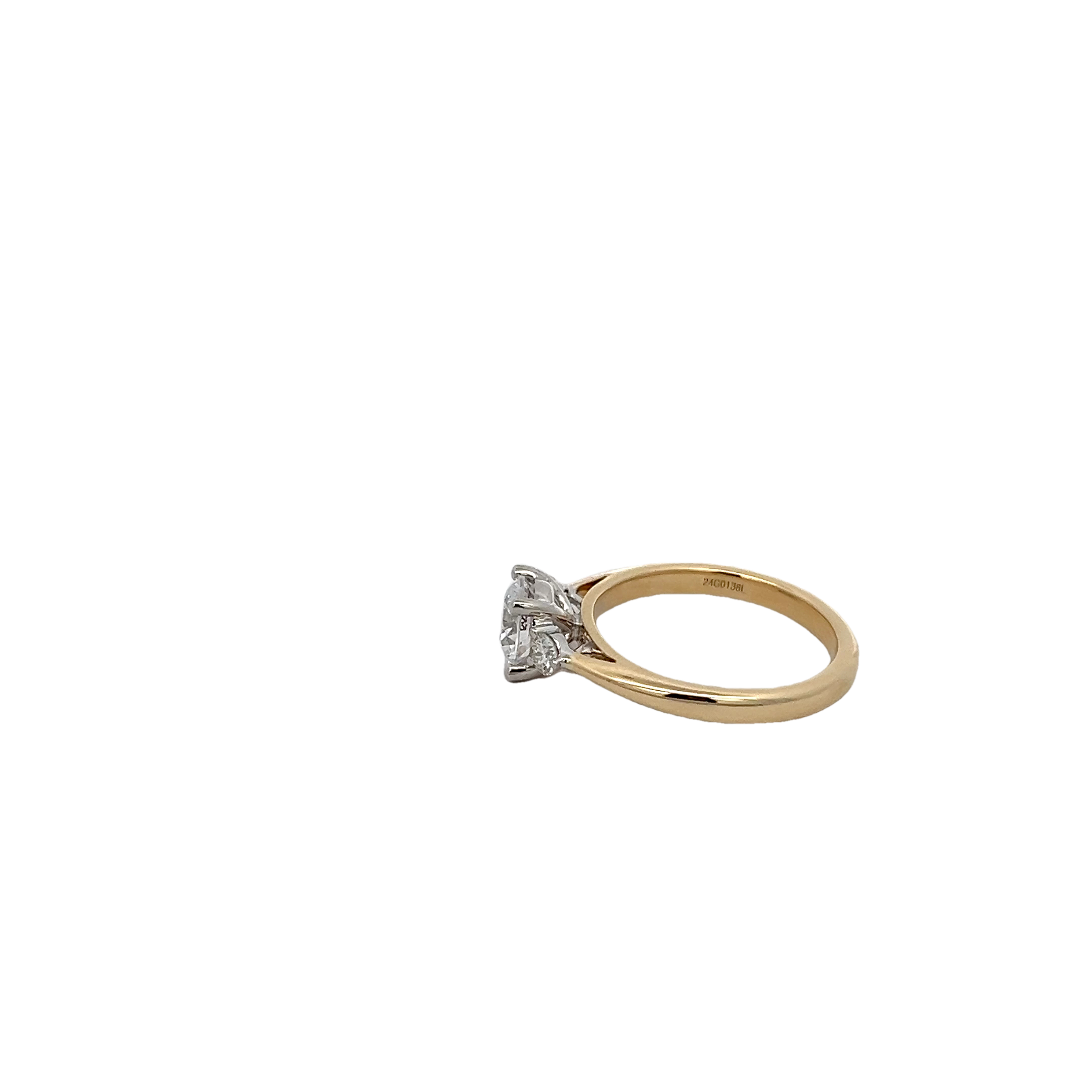 14k Yellow Gold Diamond Semi Mount Ring