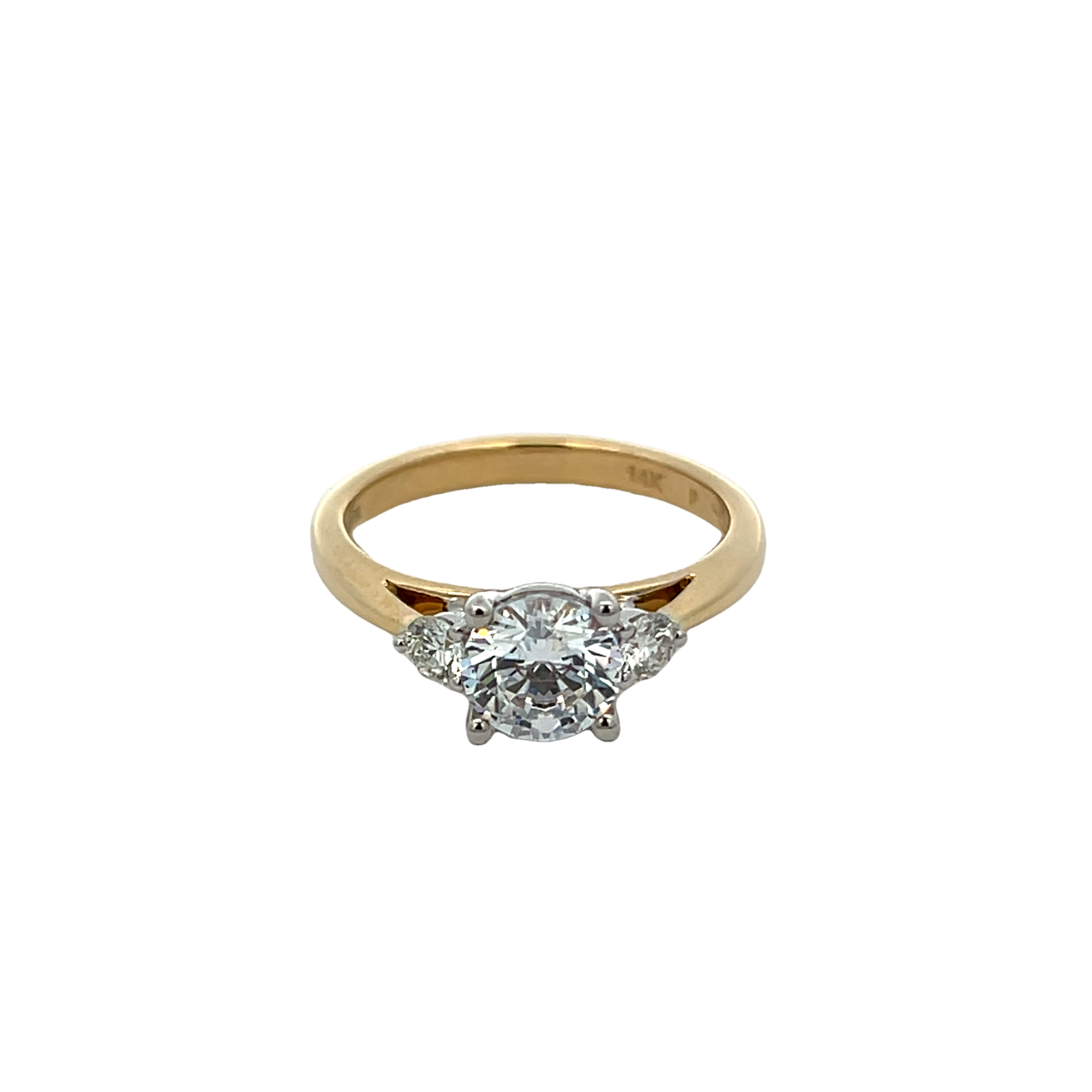 14k Yellow Gold Diamond Semi Mount Ring