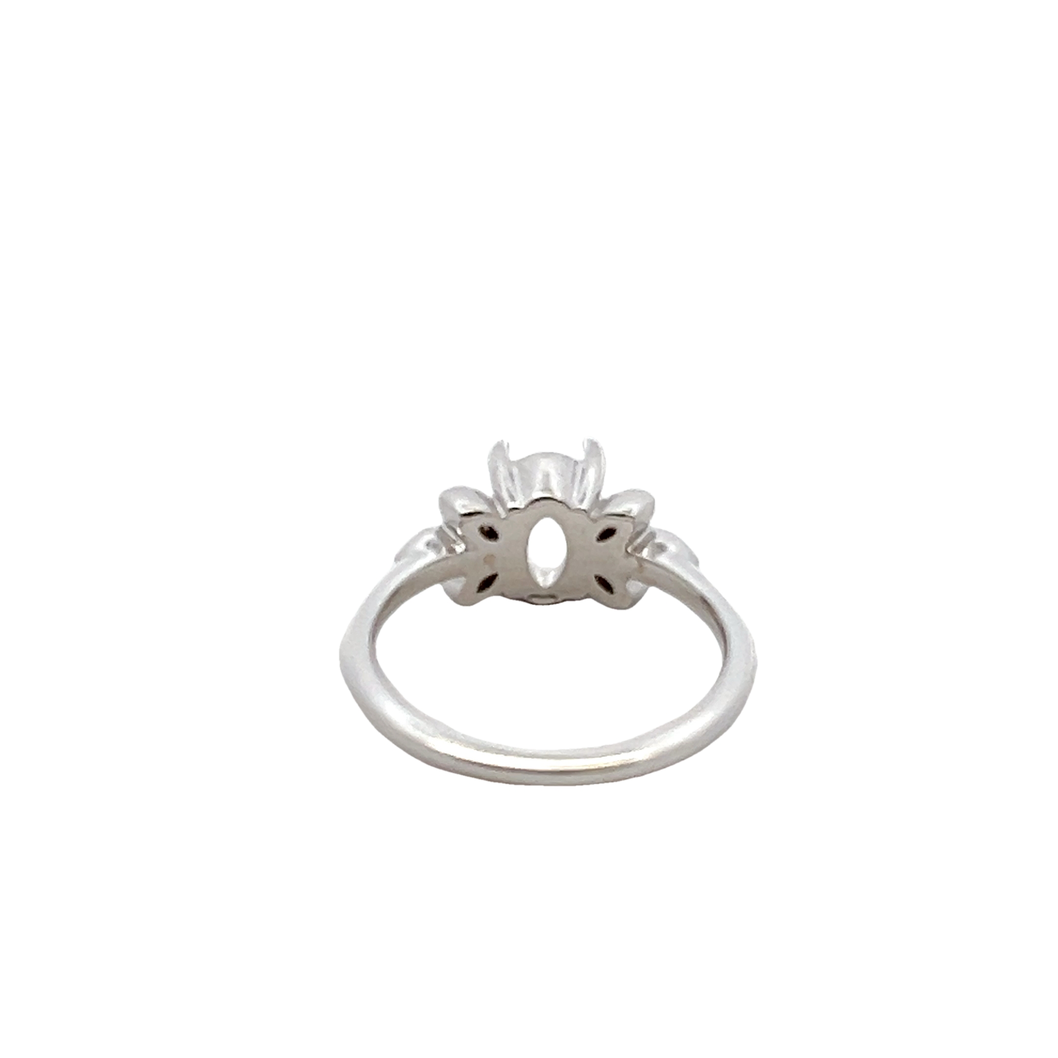 14k White Gold Diamond Semi Mount Ring