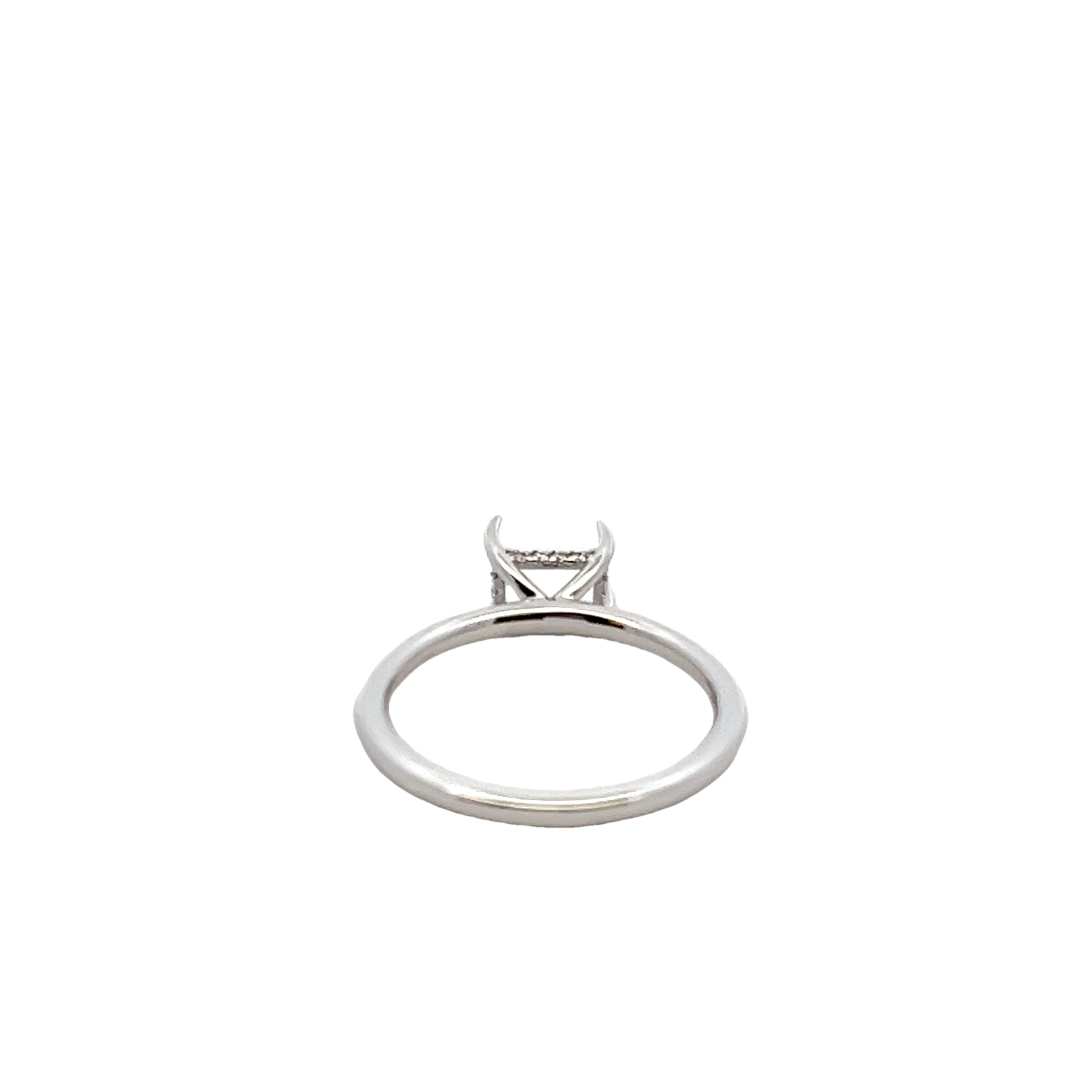 14k White Gold Diamond Semi Mount Ring