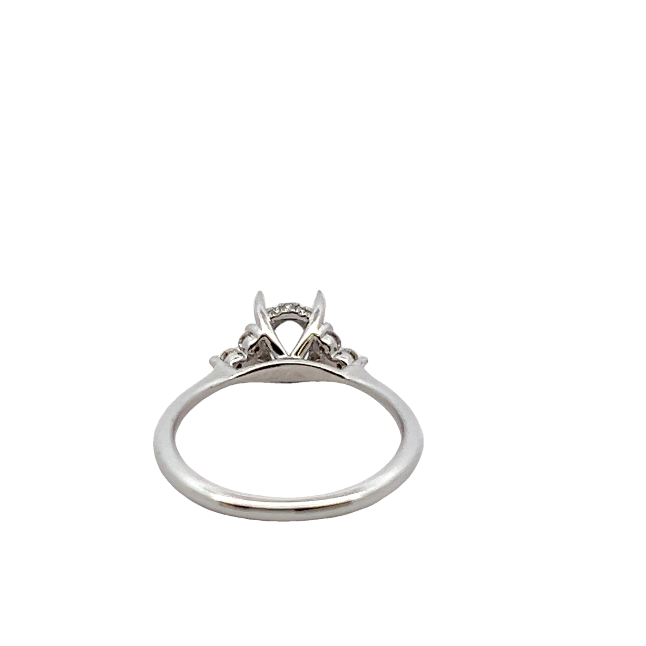 14k White Gold Diamond Semi Mount Ring