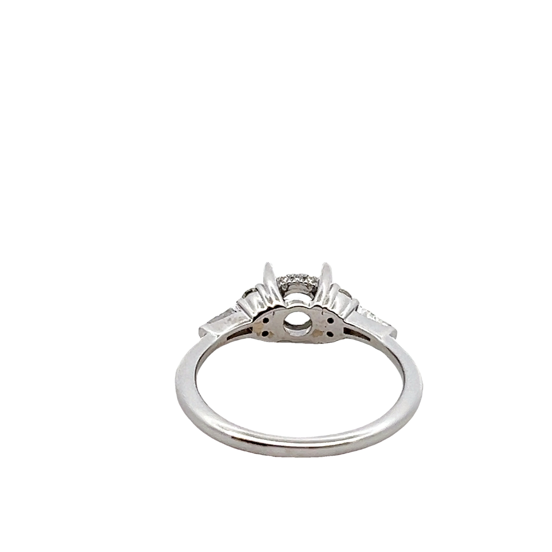 14k White Gold Diamond Semi Mount Ring