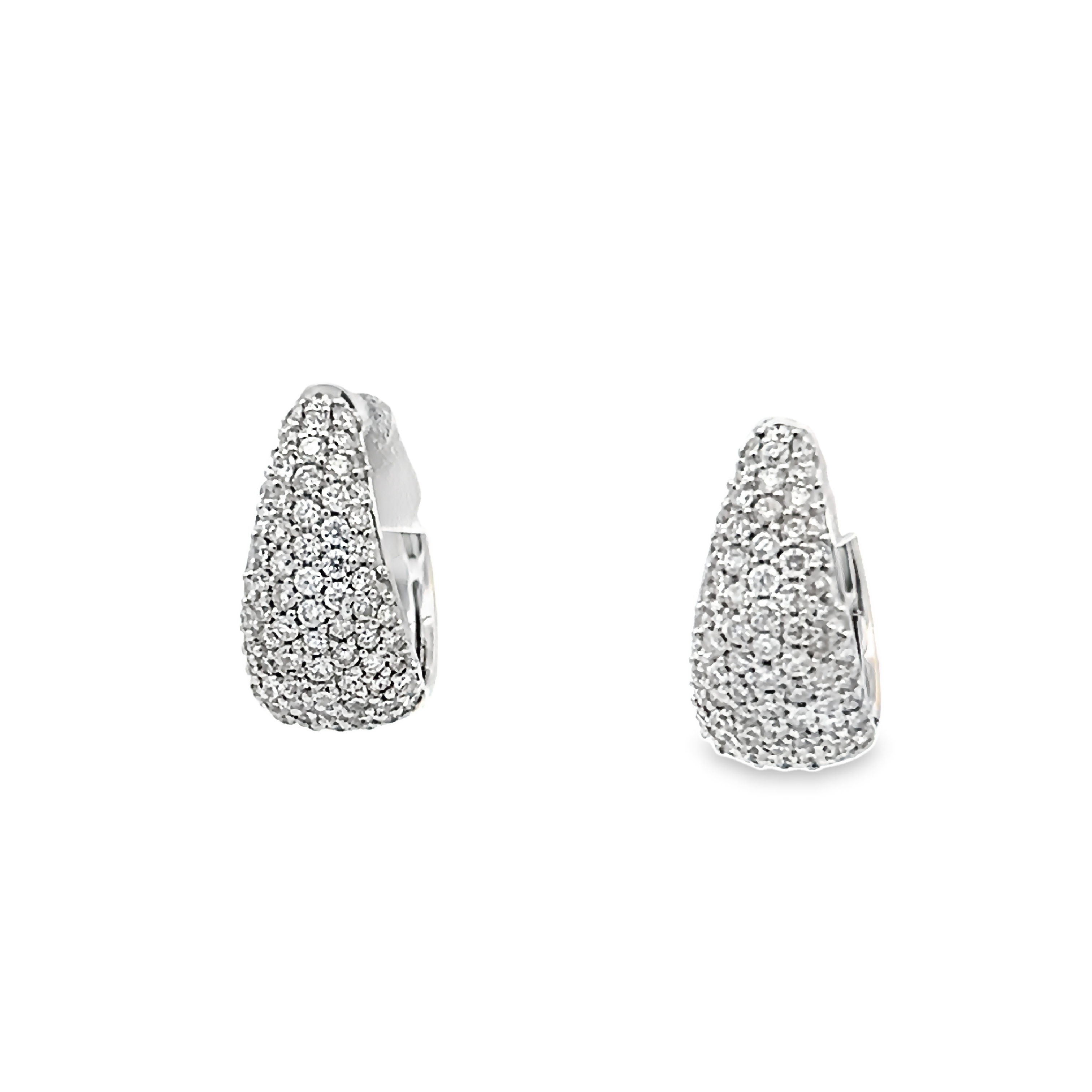 Diamond shops encrusted hoop earrings