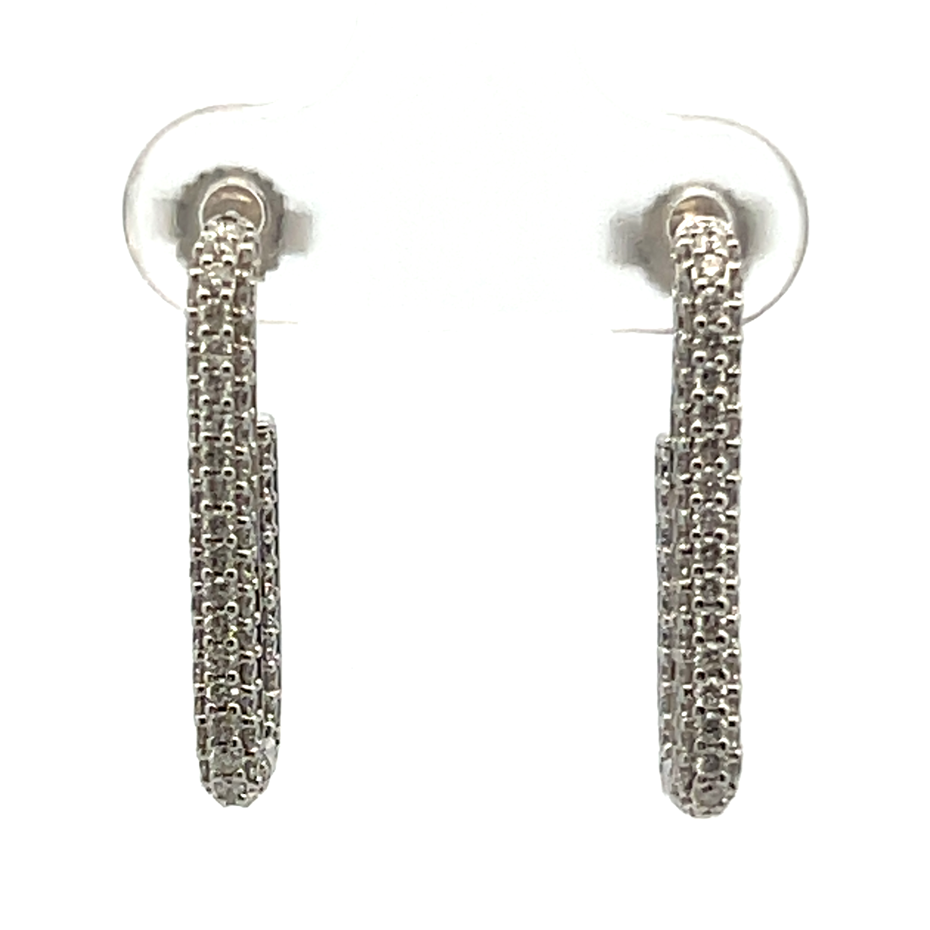 14k White Gold Diamond Earrings