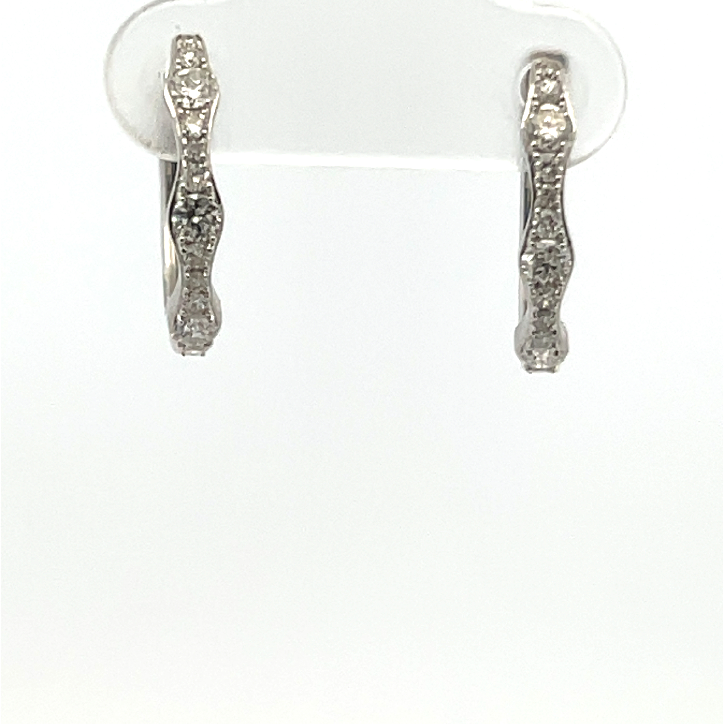 14k White Gold Hoop Earrings