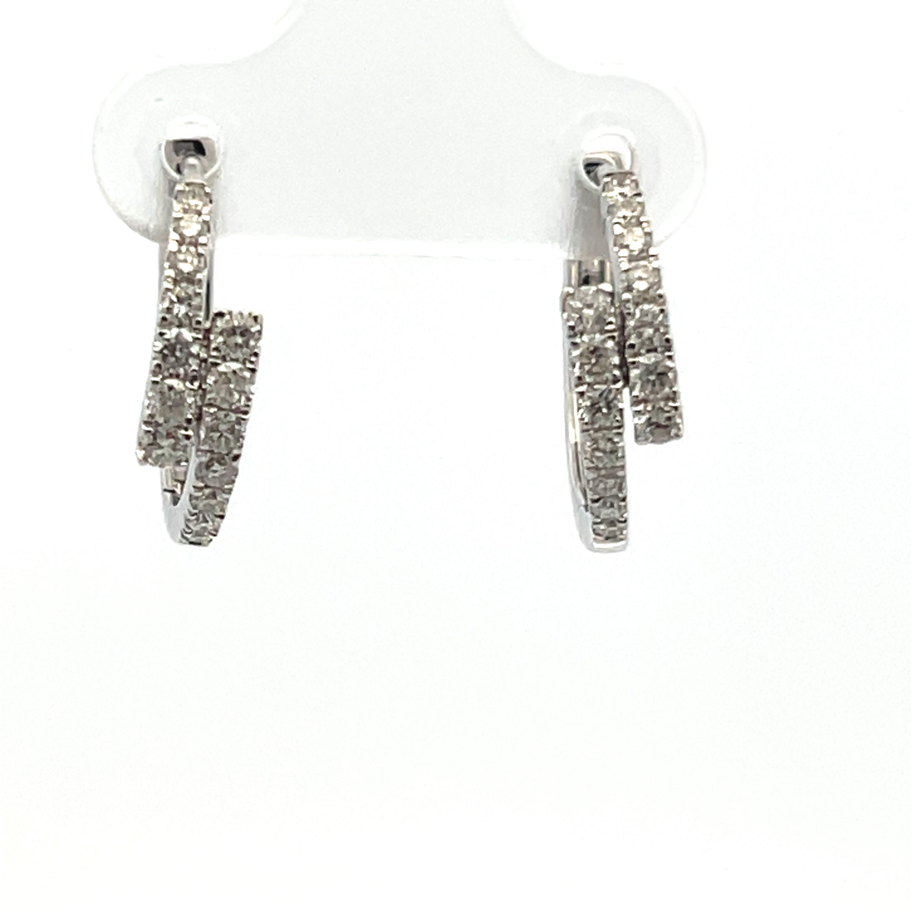 14k White Gold Hoop Earrings