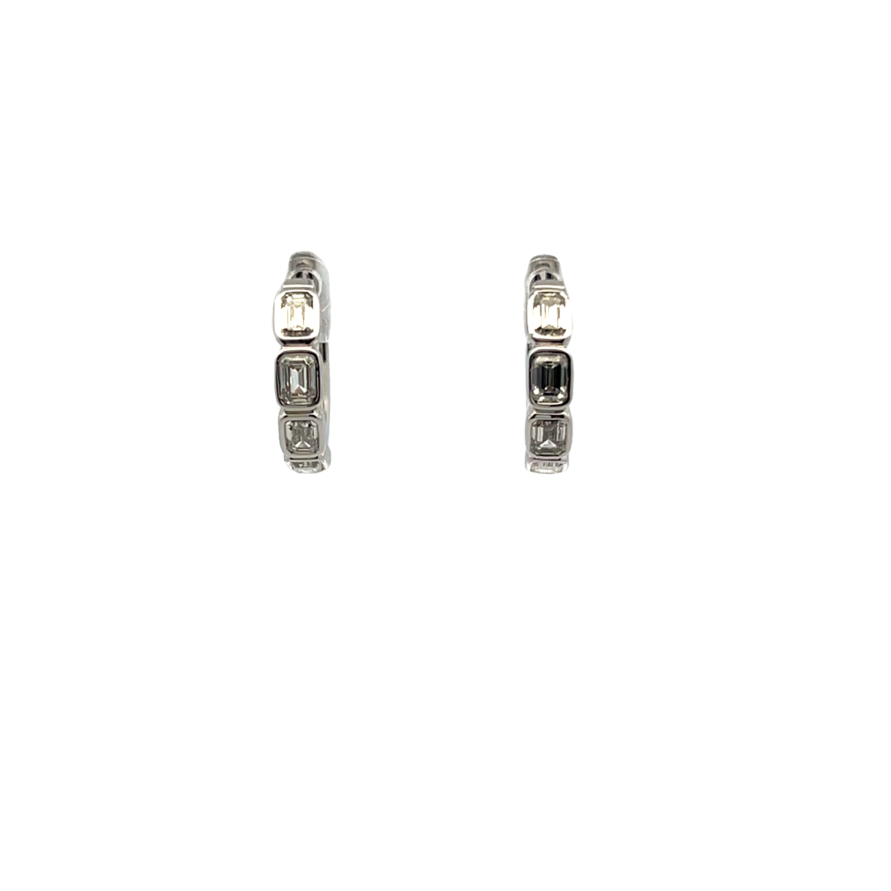 14k White Gold Hoop Earrings