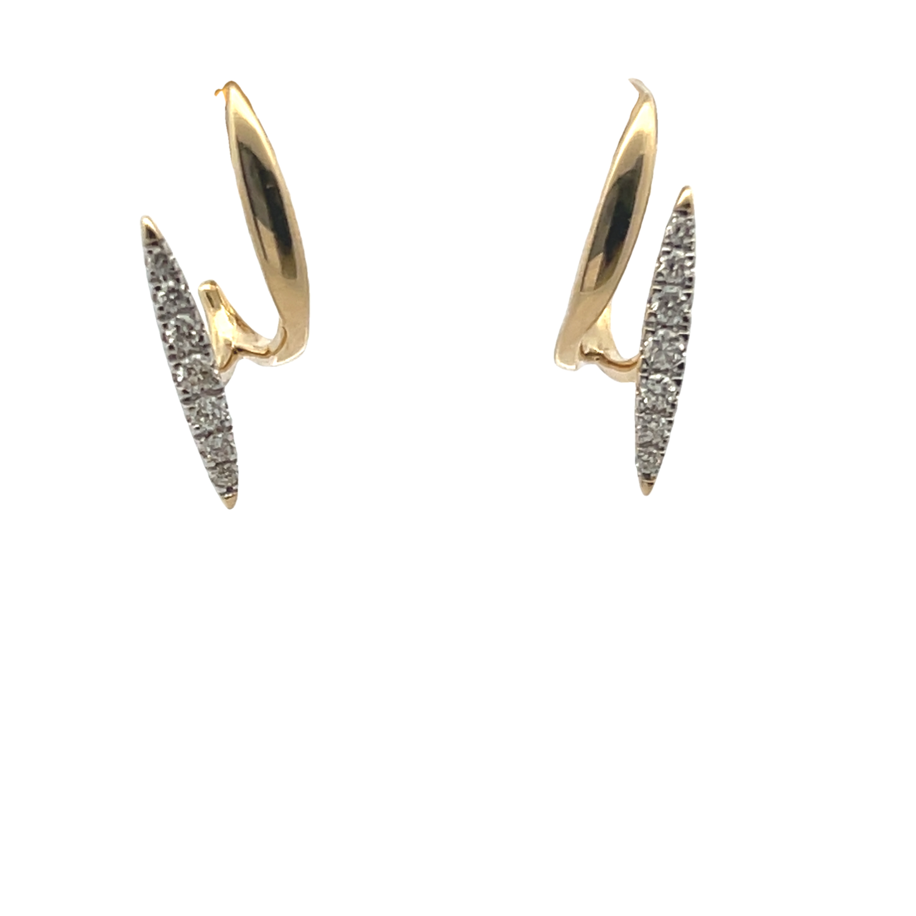 14k Yellow Gold Diamond Earrings