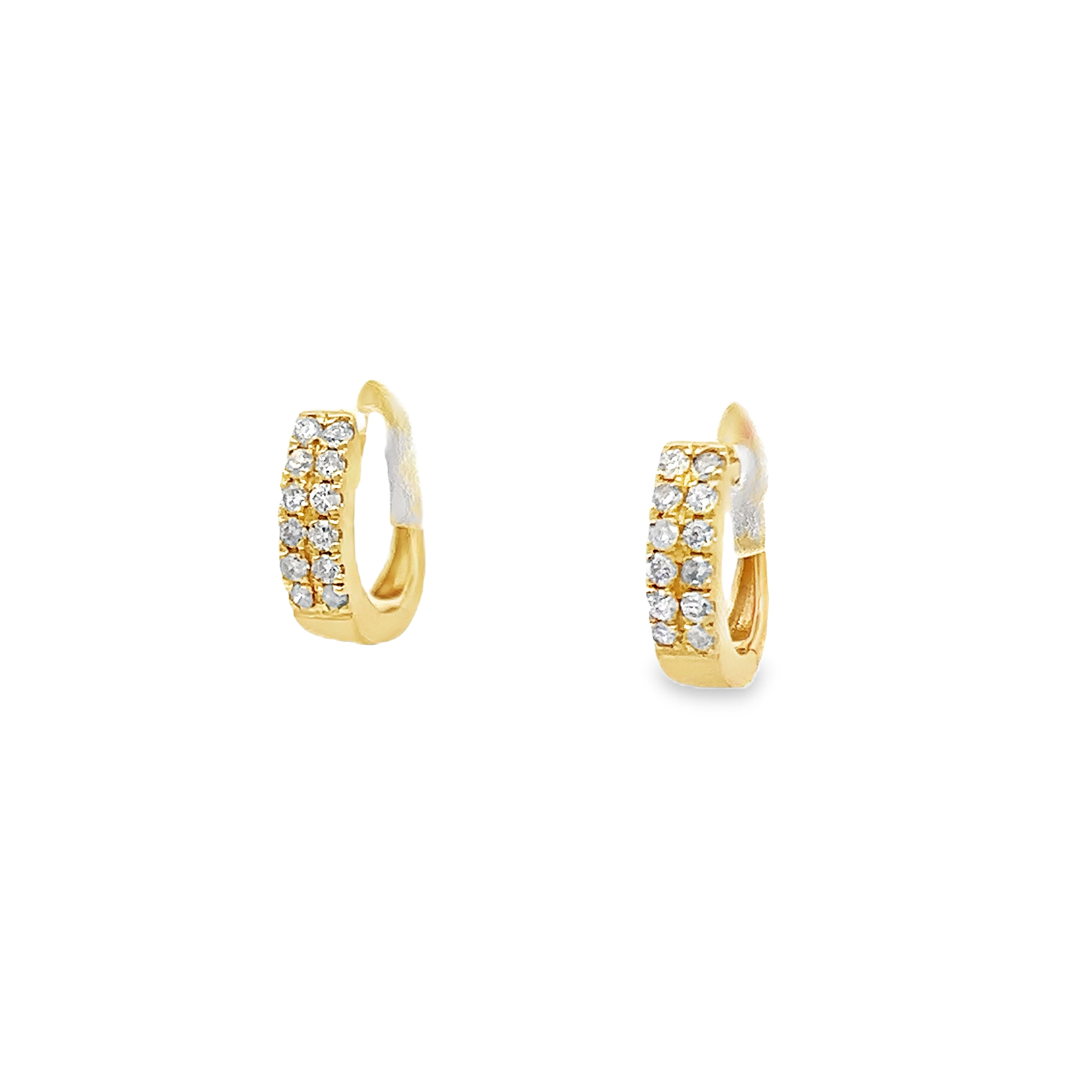 14k Yellow Gold Hinged Hoop Earrings