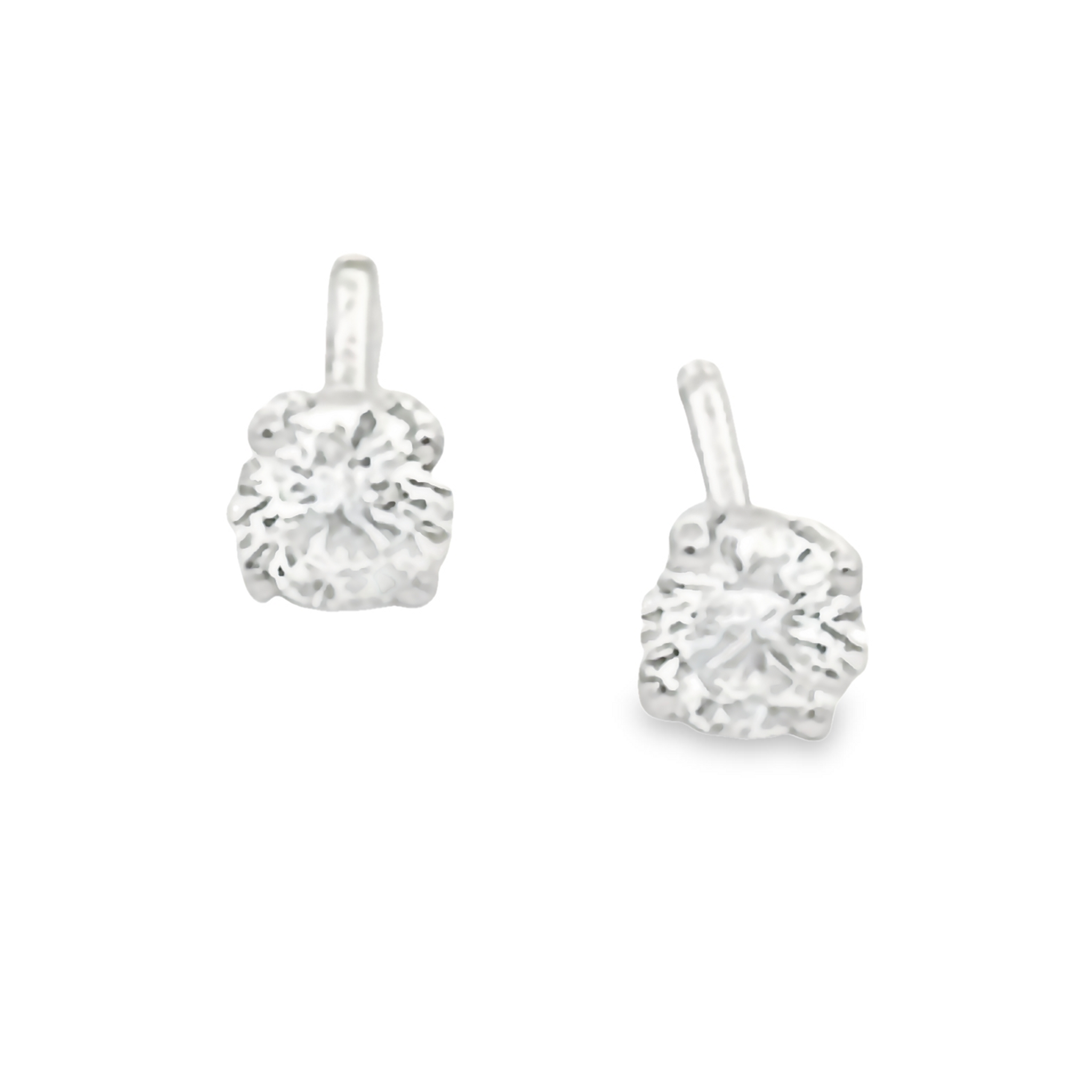 14 Karat White Gold Stud Earrings With 2=0.33tw Round Brilliant G Si Diamonds