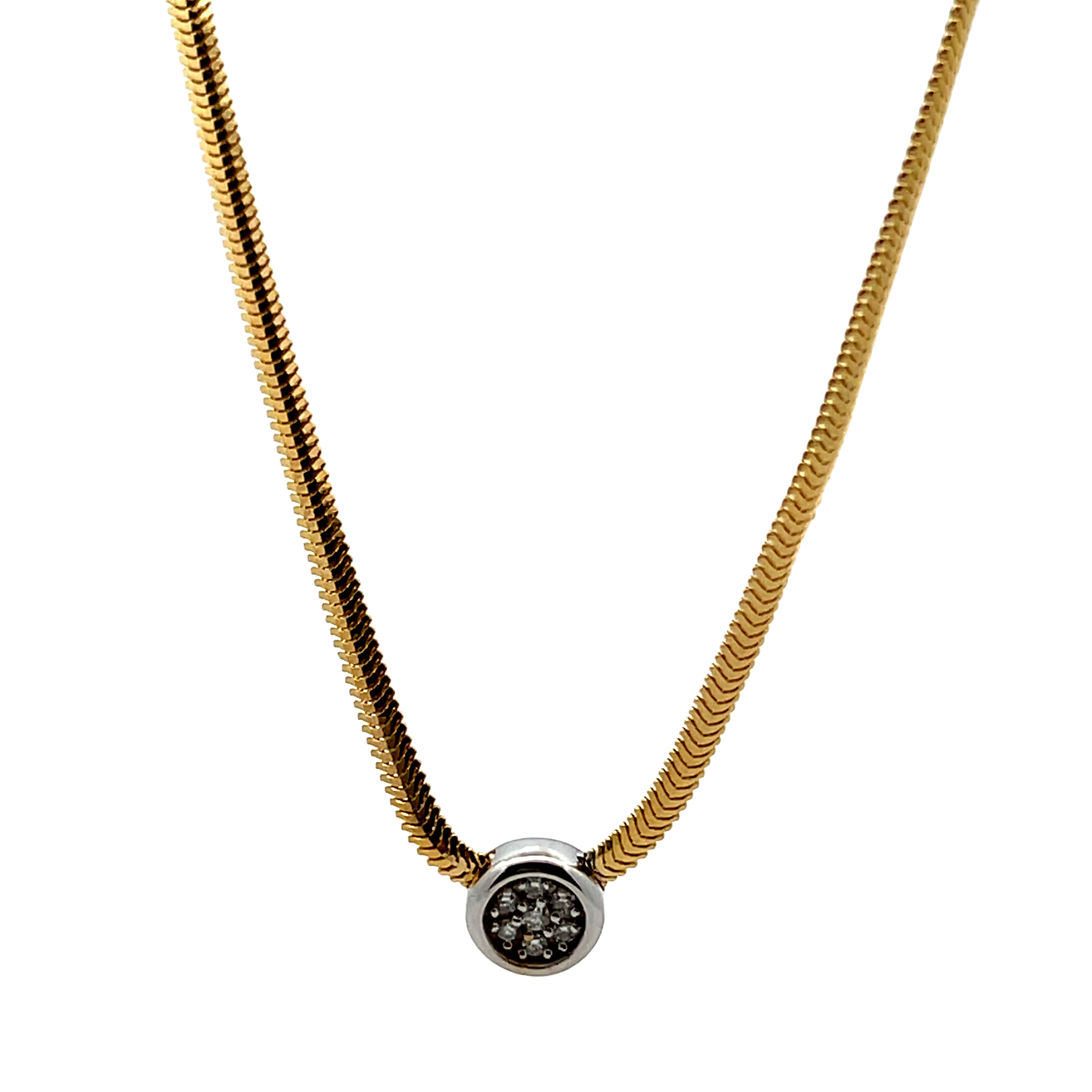 14k Yellow Gold Diamond Necklace