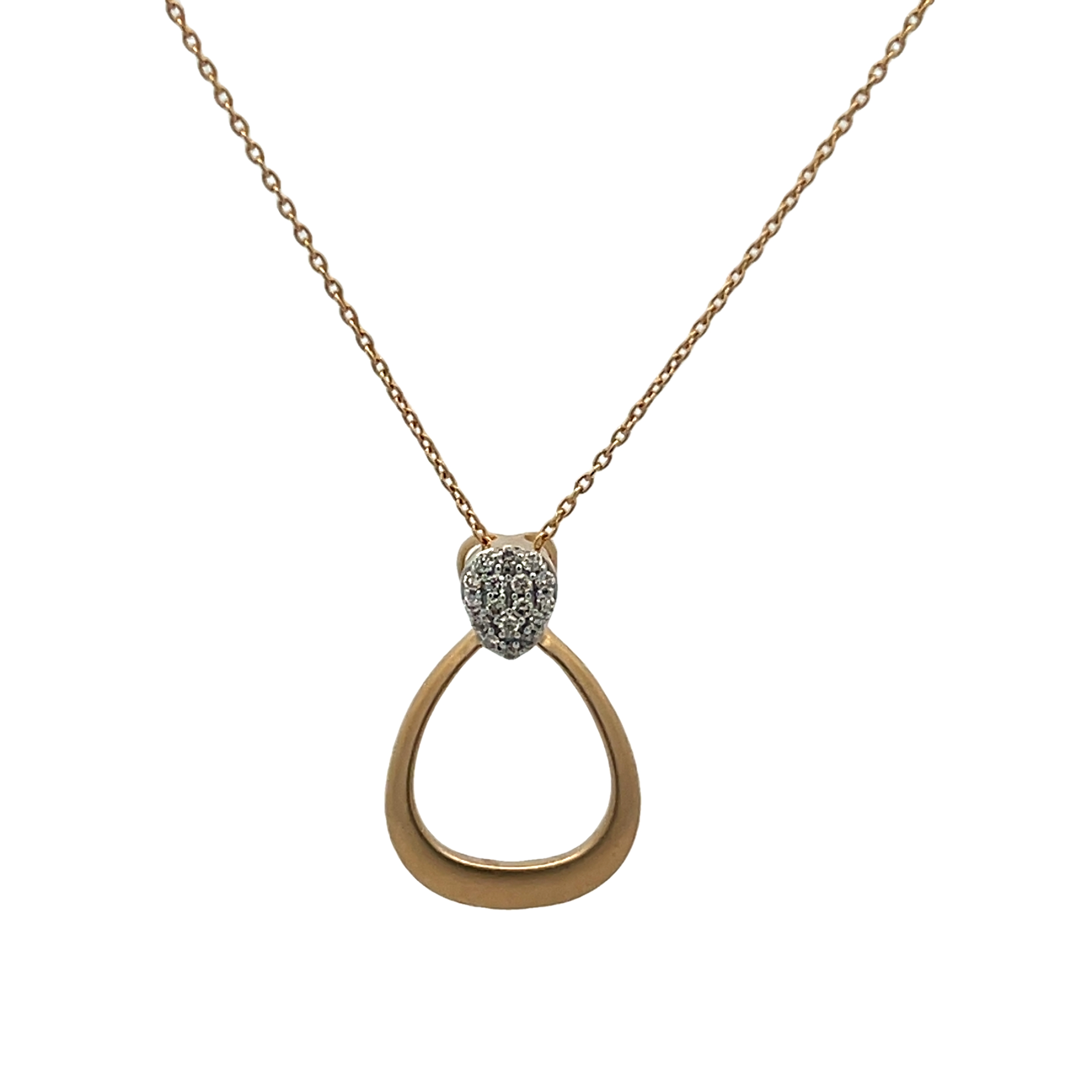 14k Yellow Gold Diamond Pendant